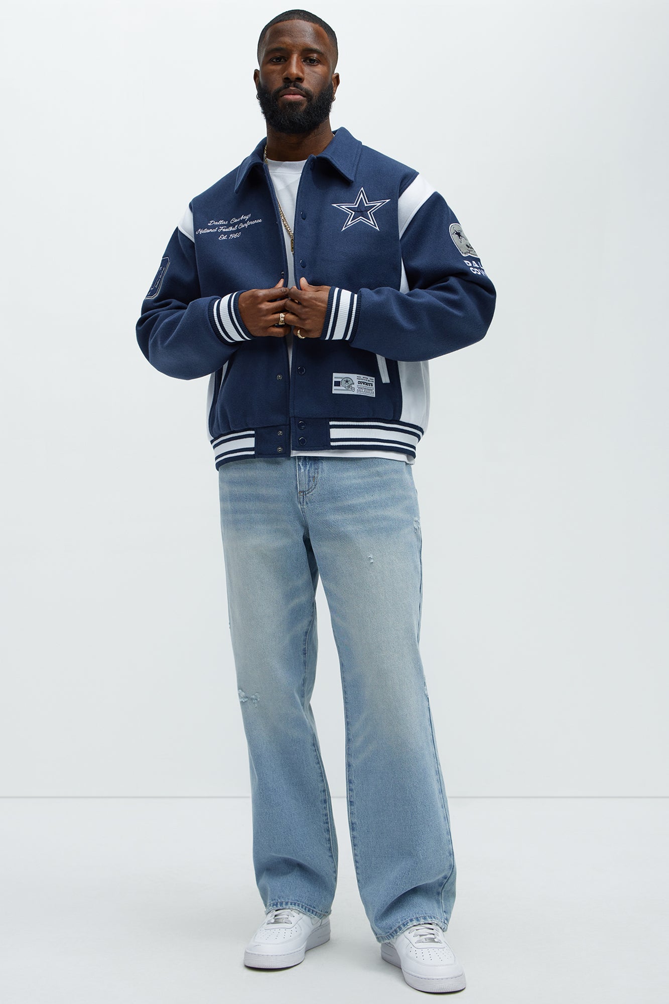 Cowboys Air Supremacy Jacket - White/Blue