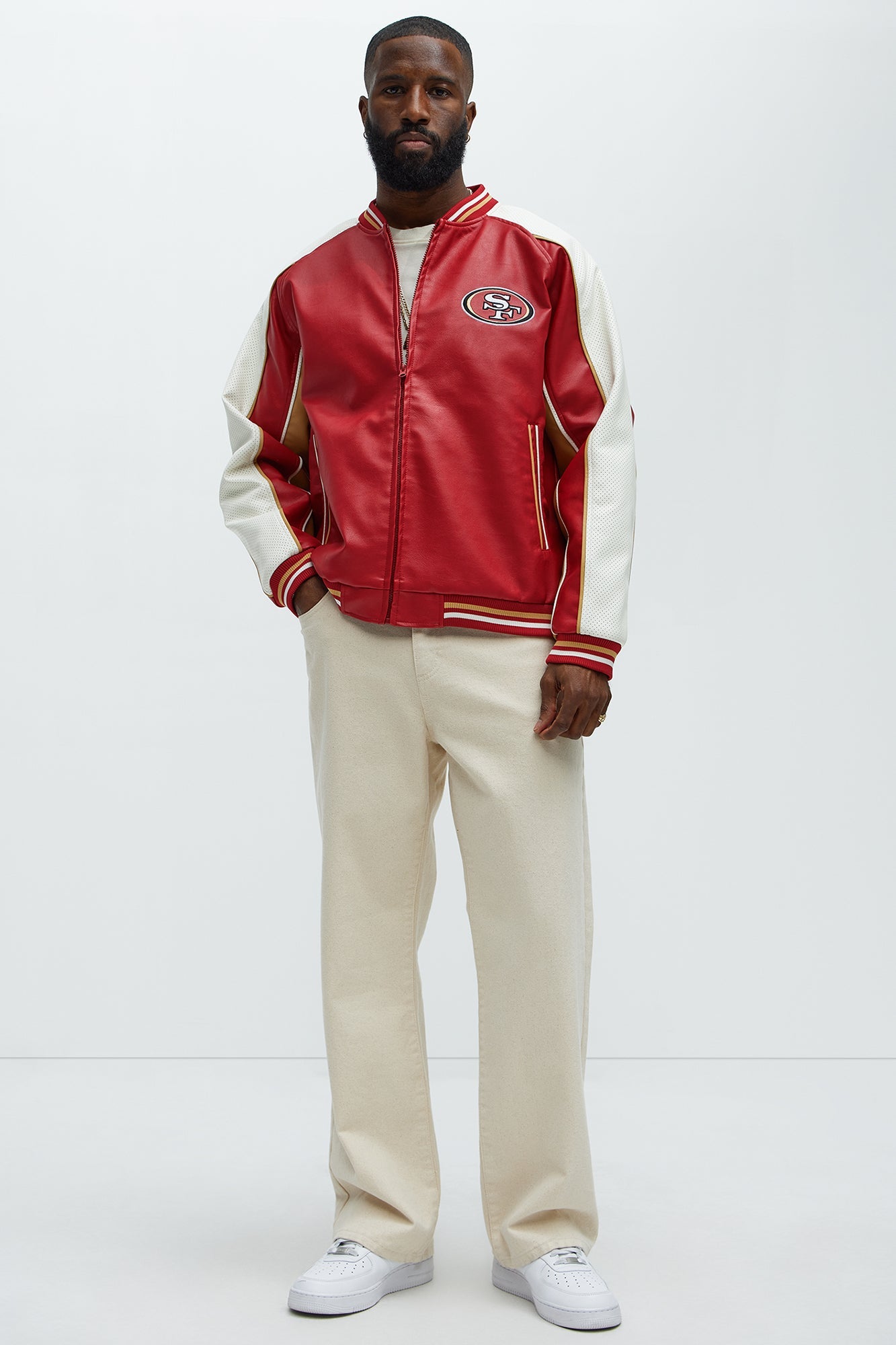 49ers High Standard Jacket - Red/White