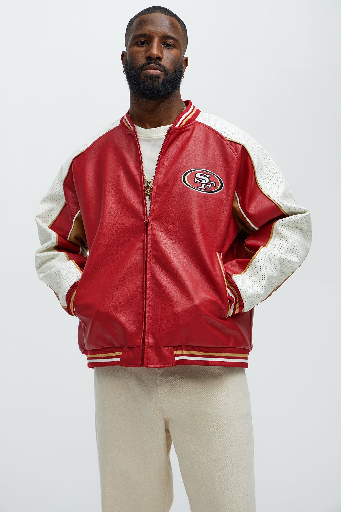 49ers High Standard Jacket - Red/White