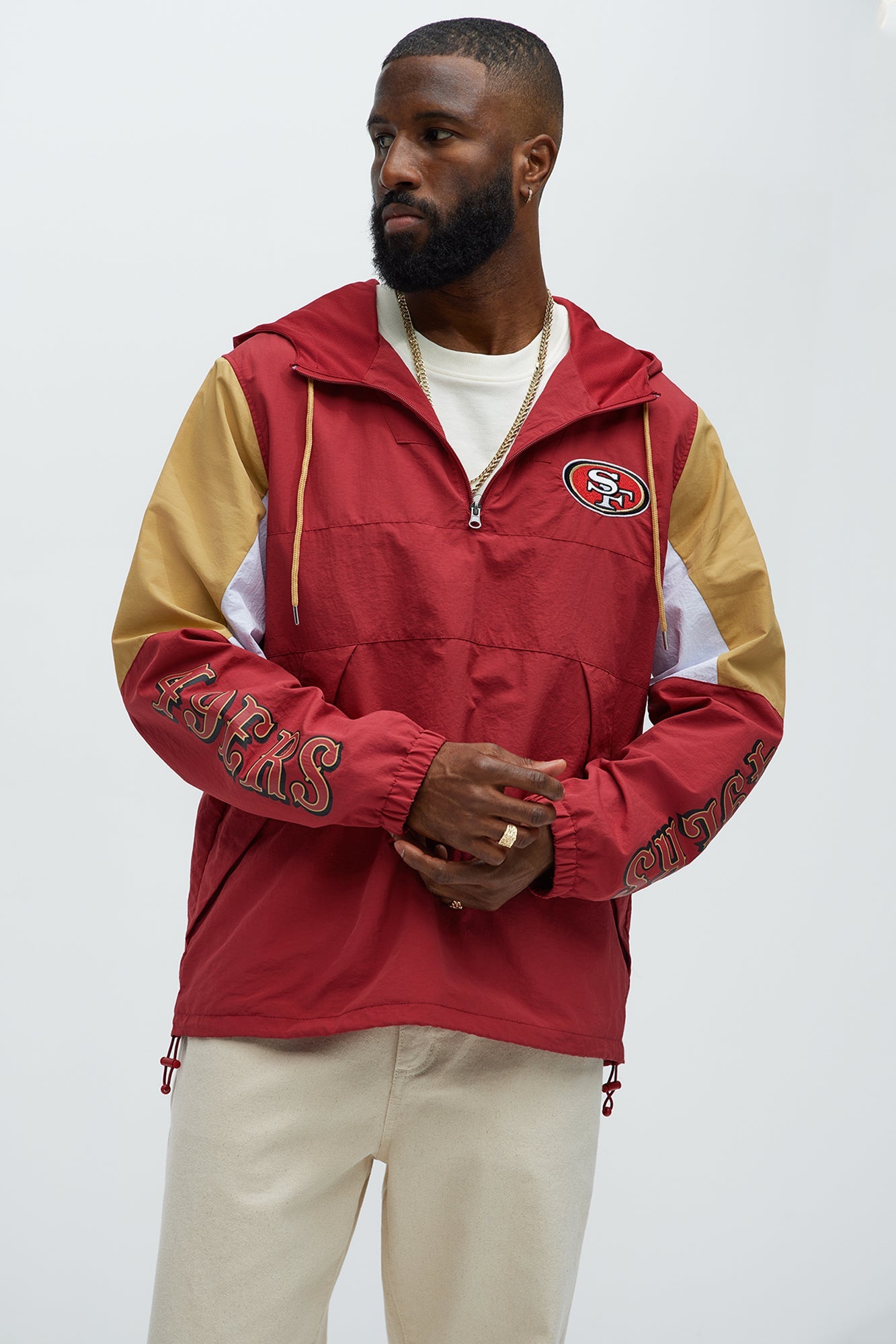 49ers Superstar Status Anorak - Gold/Red