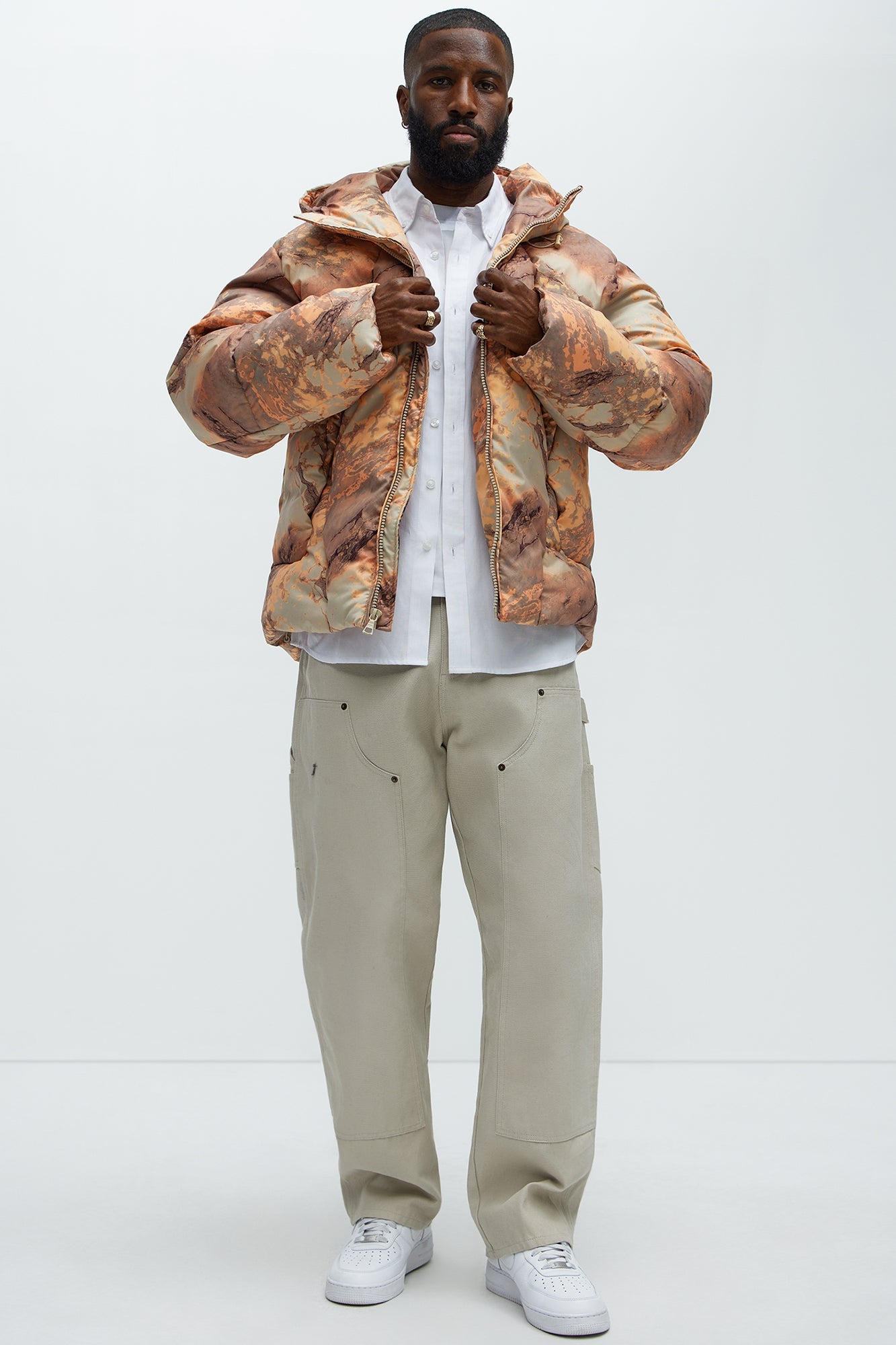 Mesa Hooded Parka - Orange/combo