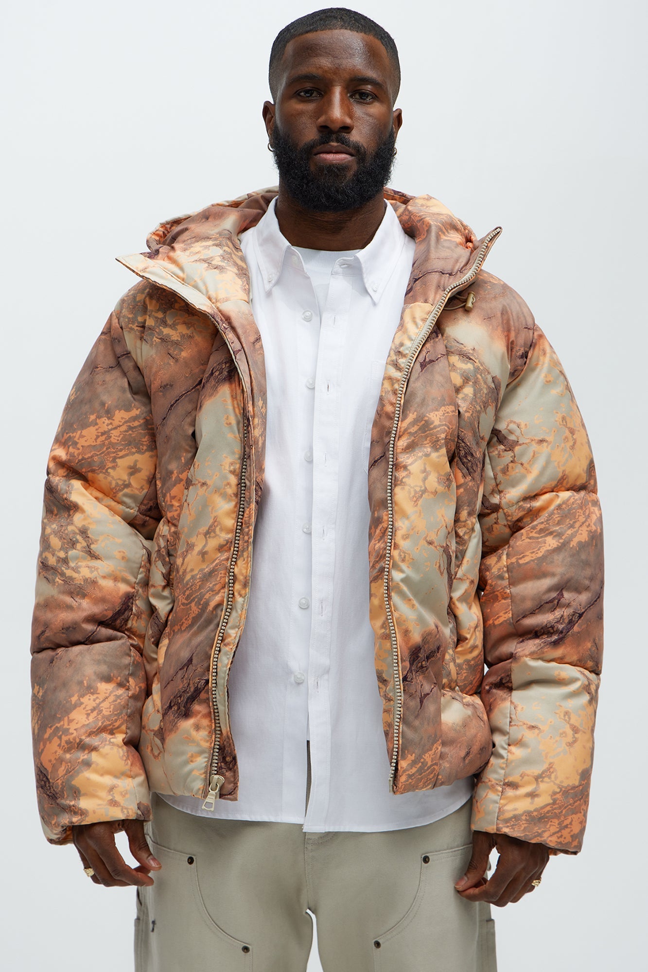 Mesa Hooded Parka - Orange/combo