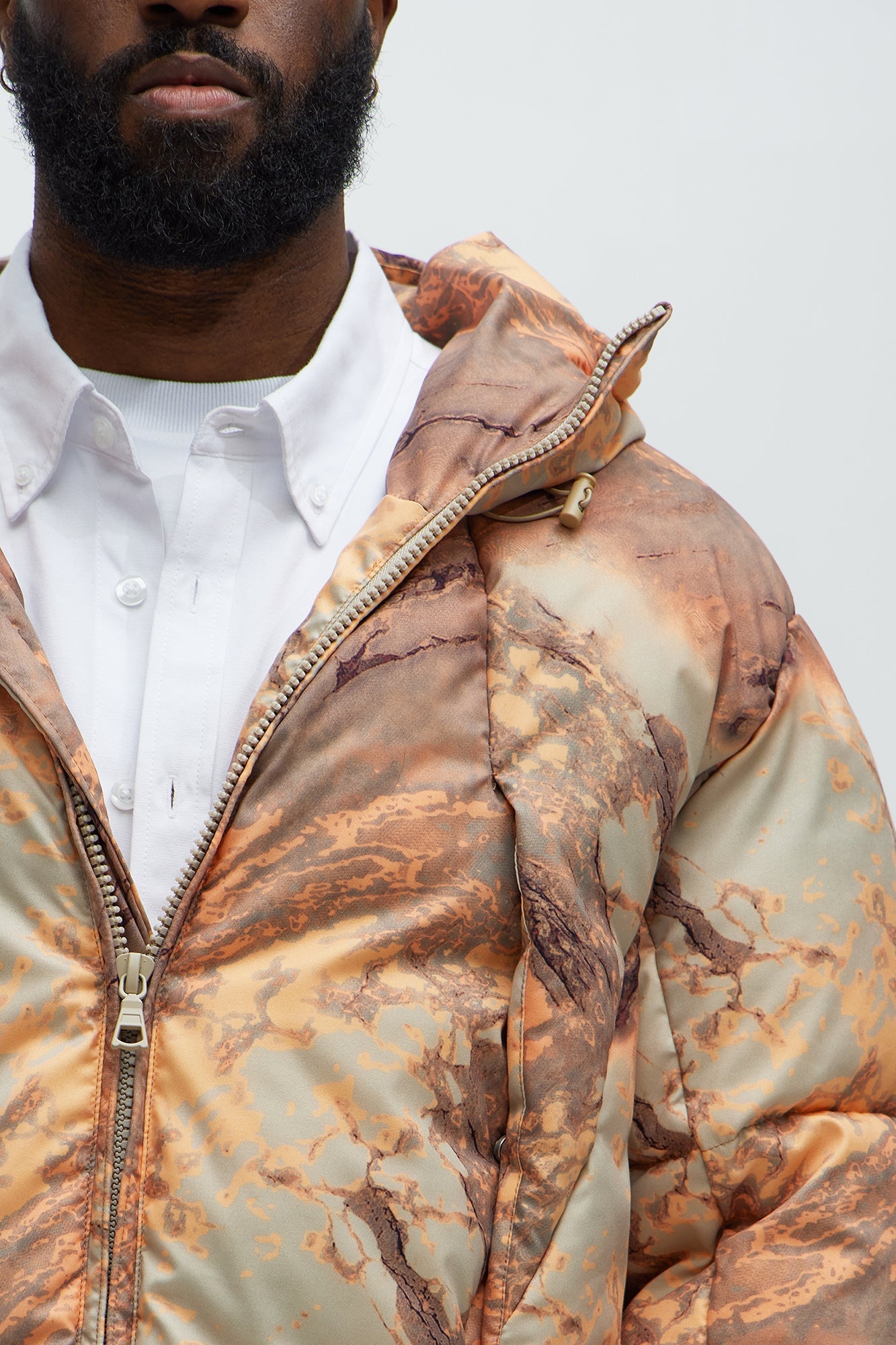 Mesa Hooded Parka - Orange/combo