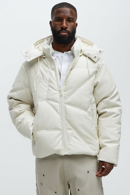 Looking For Me Padded Hood Puffer - White