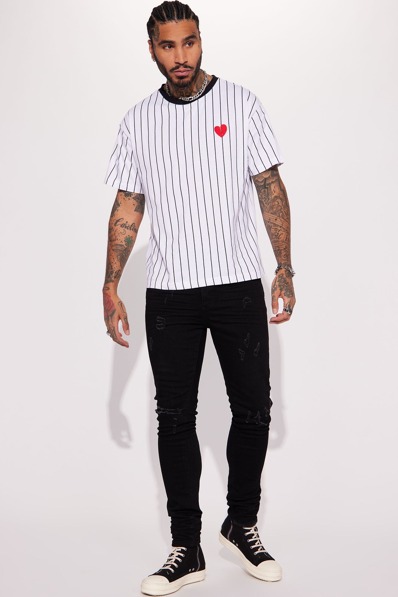 Heartbreak Kingpin Short Sleeve Tee - White/Black