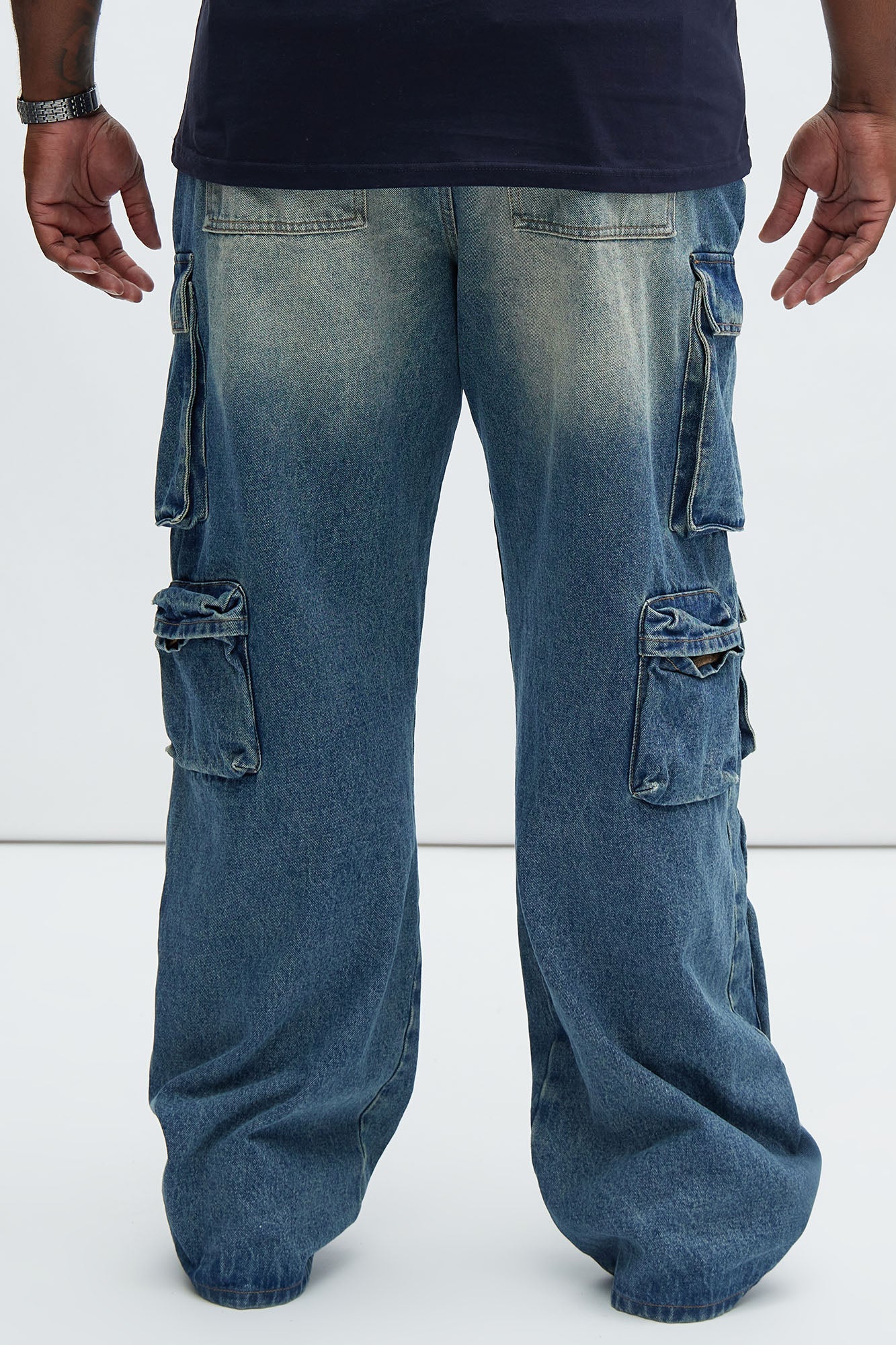 Stay Looking Rigid Straight Carpenter Jeans - VintageBlueWash