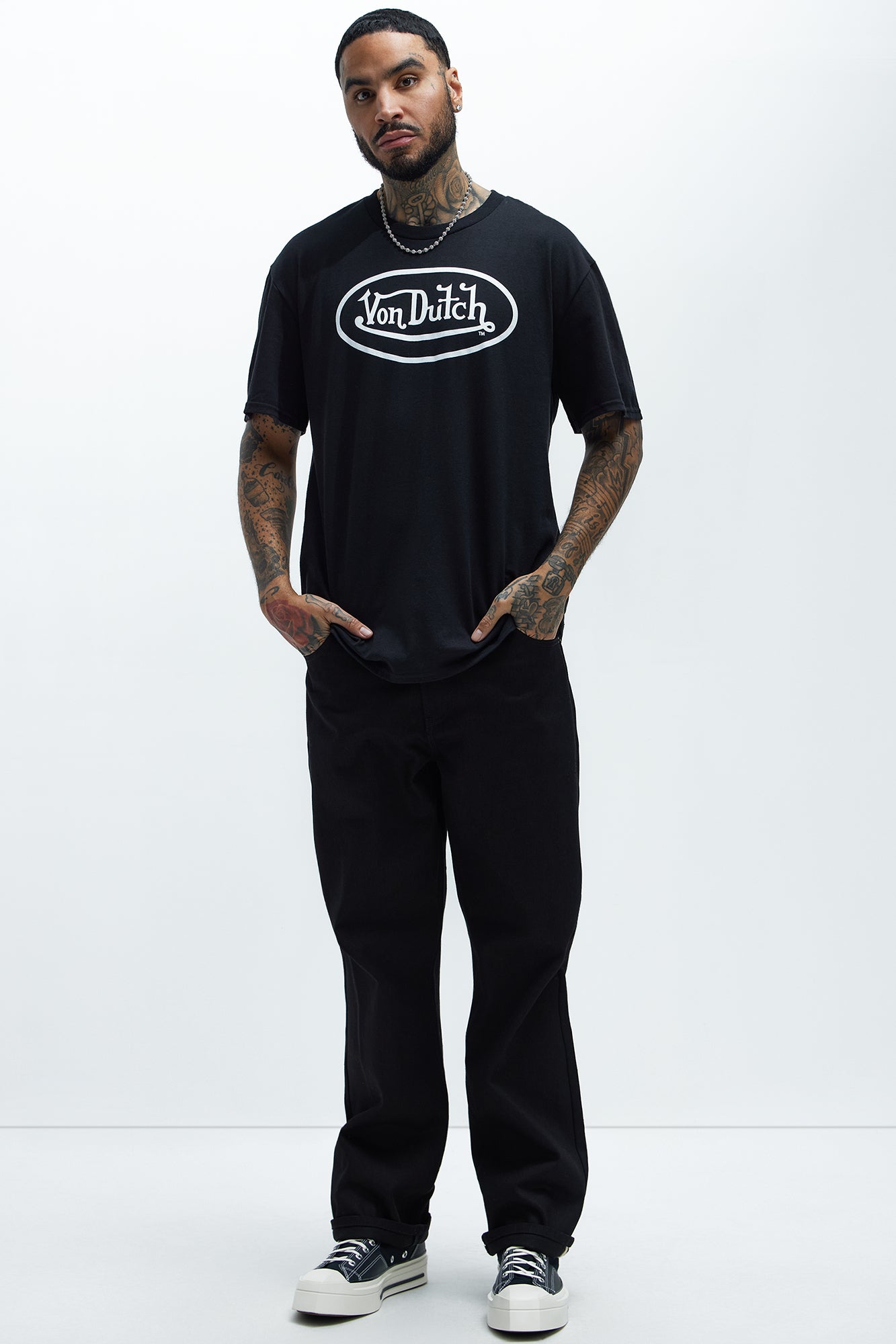 Von Dutch Logo Short Sleeve Tee - Black