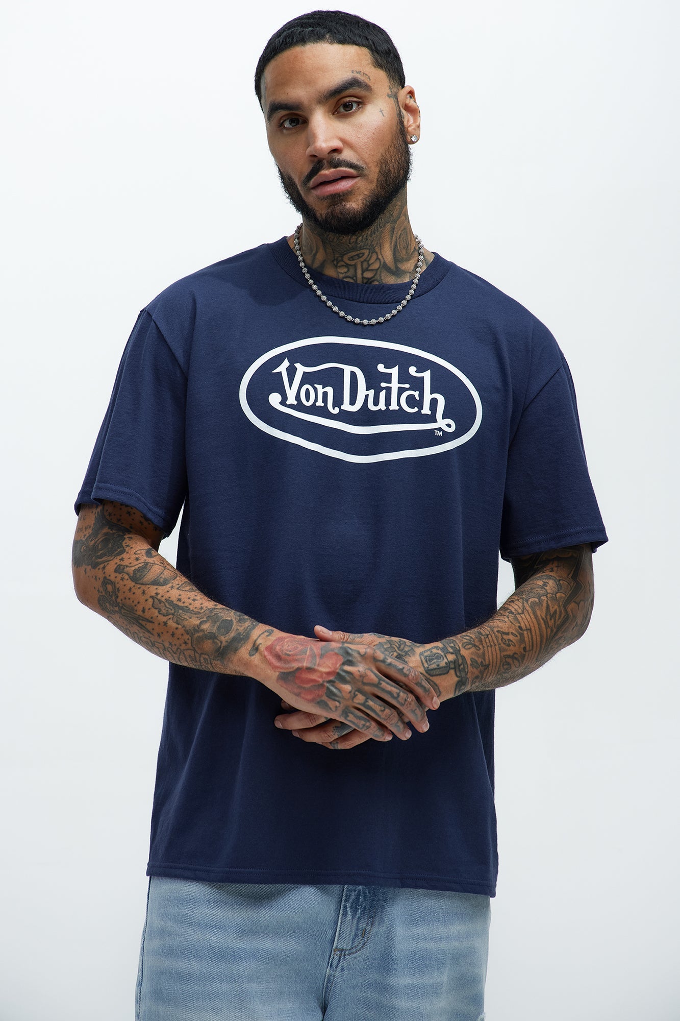 Von Dutch Logo Short Sleeve Tee - Navy