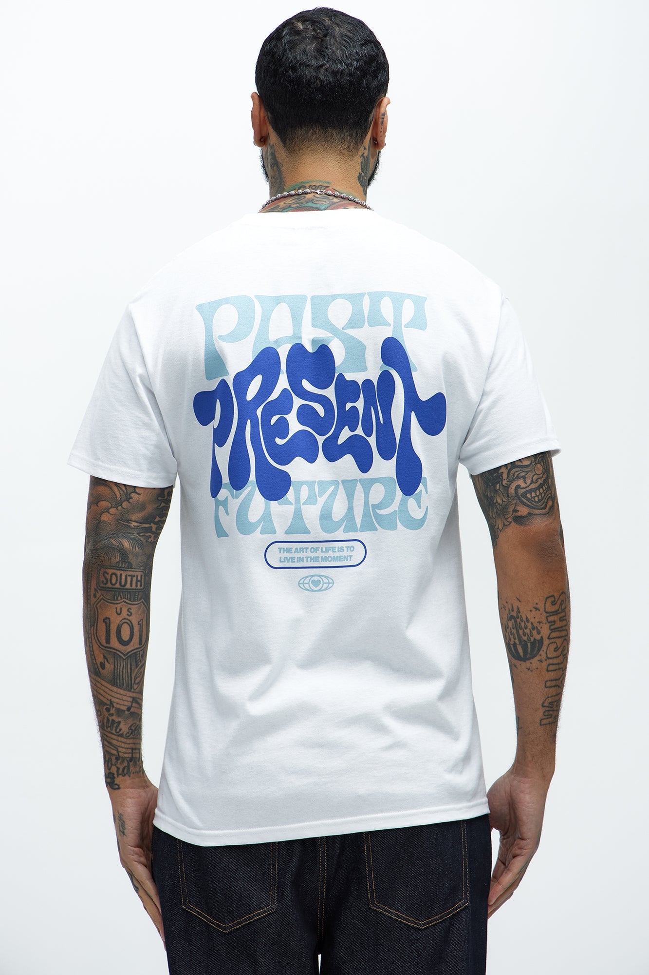 Past Present Future Short Sleeve Tee - White