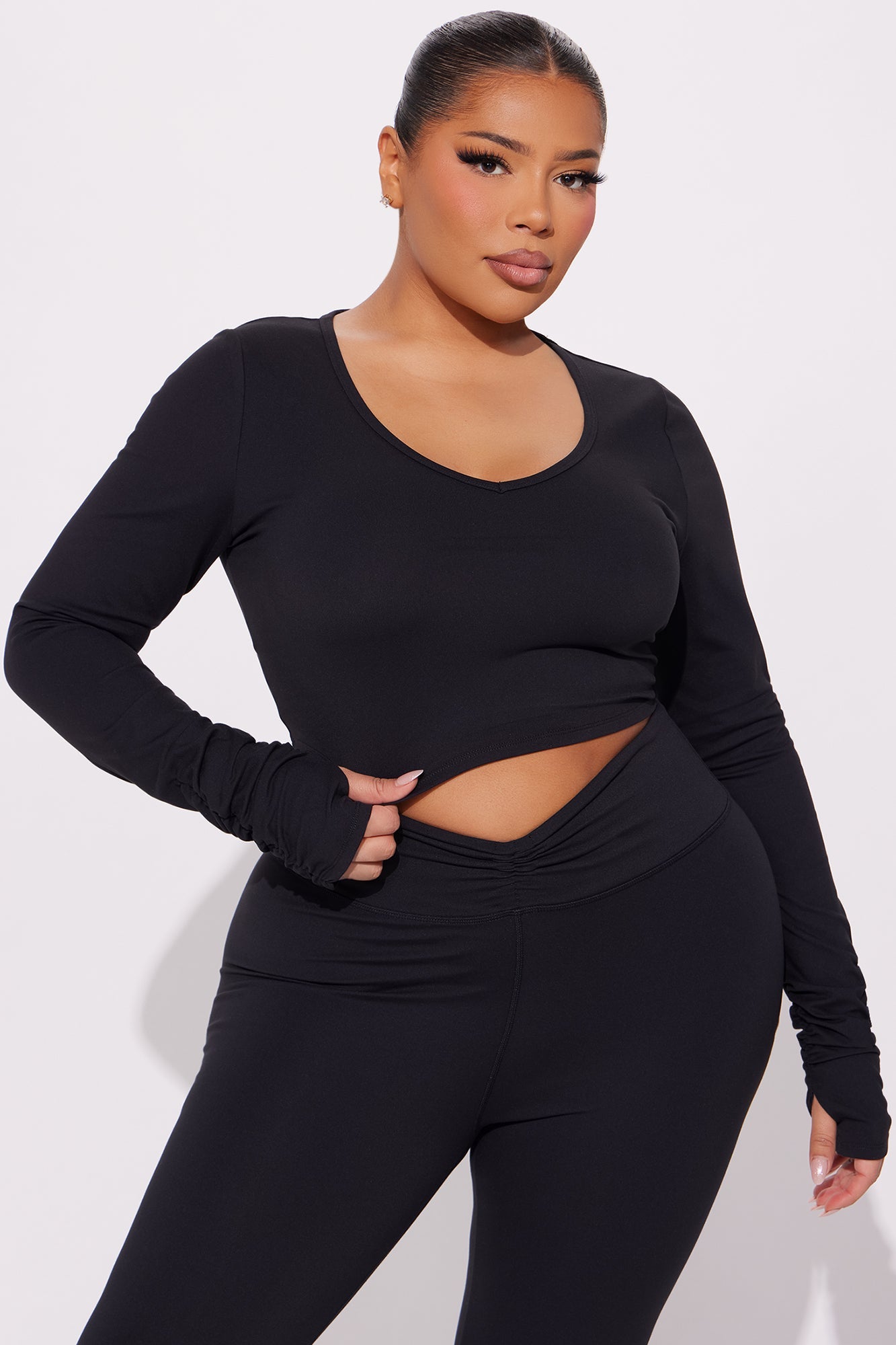 Barre Baddie Super Soft Active Top - Black