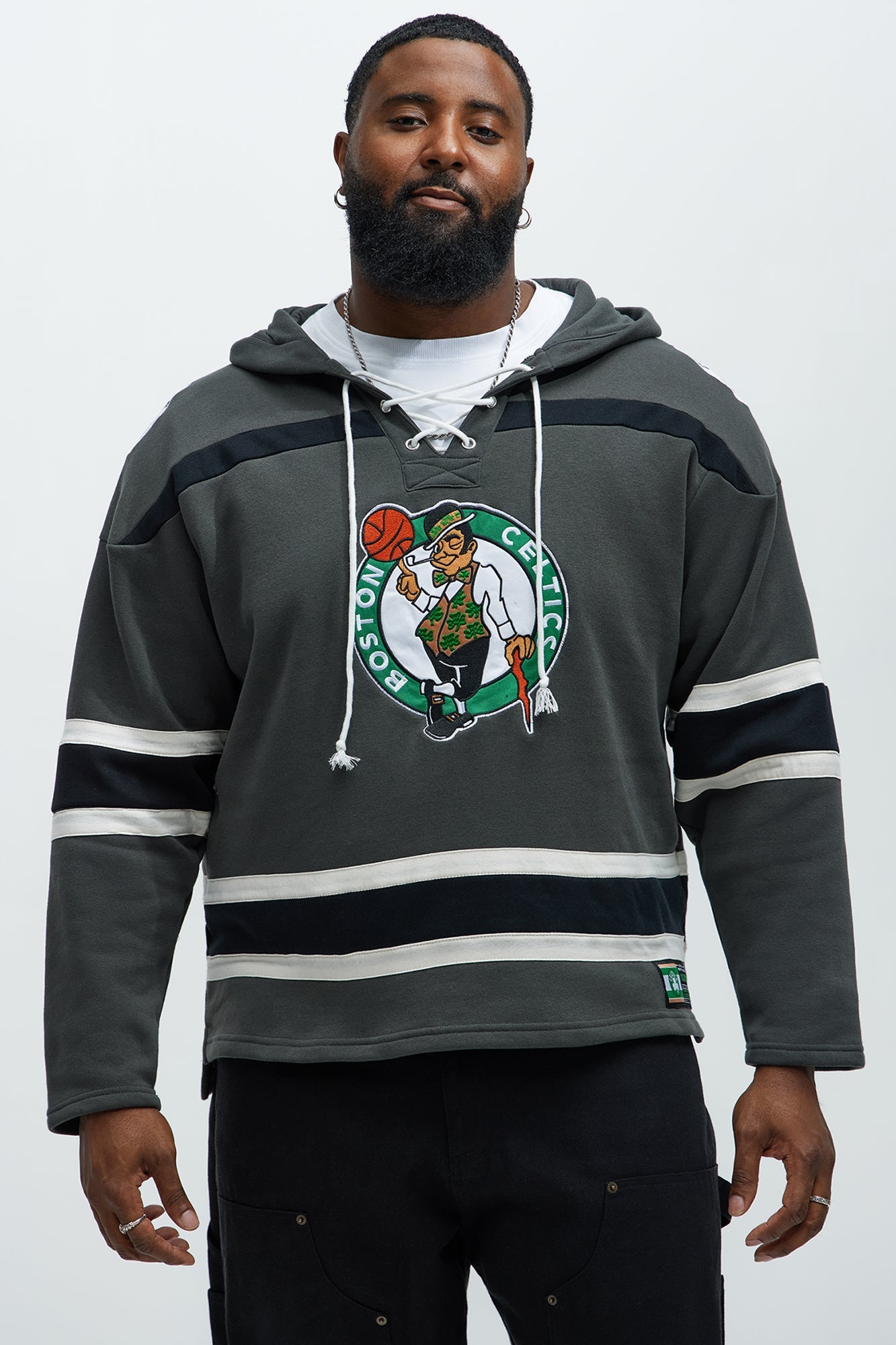 Celtics Body Check Hoodie - Grey