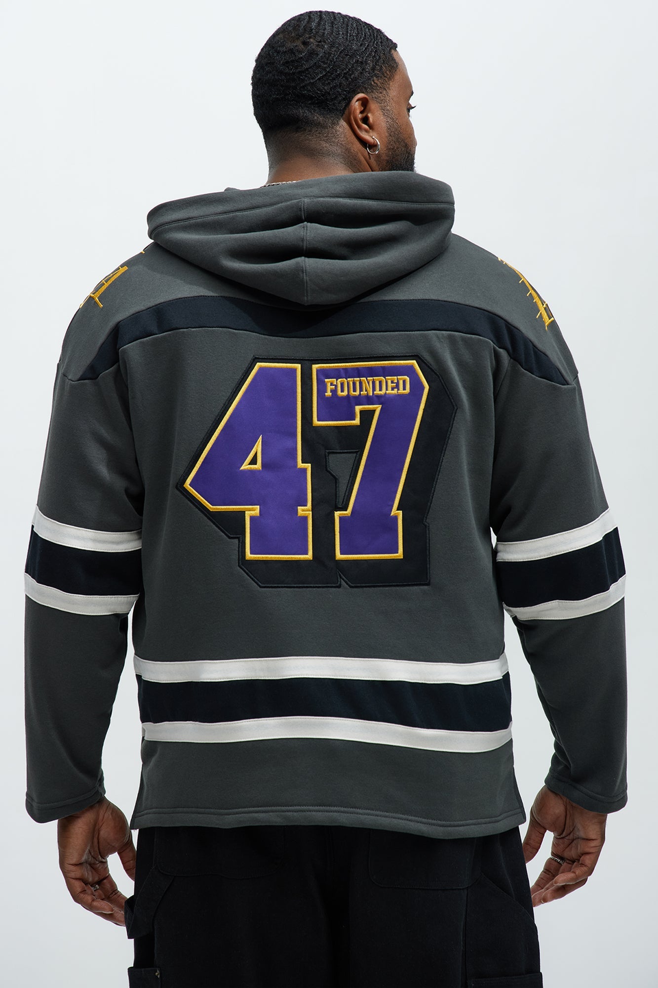 Lakers Body Check Hoodie - Grey