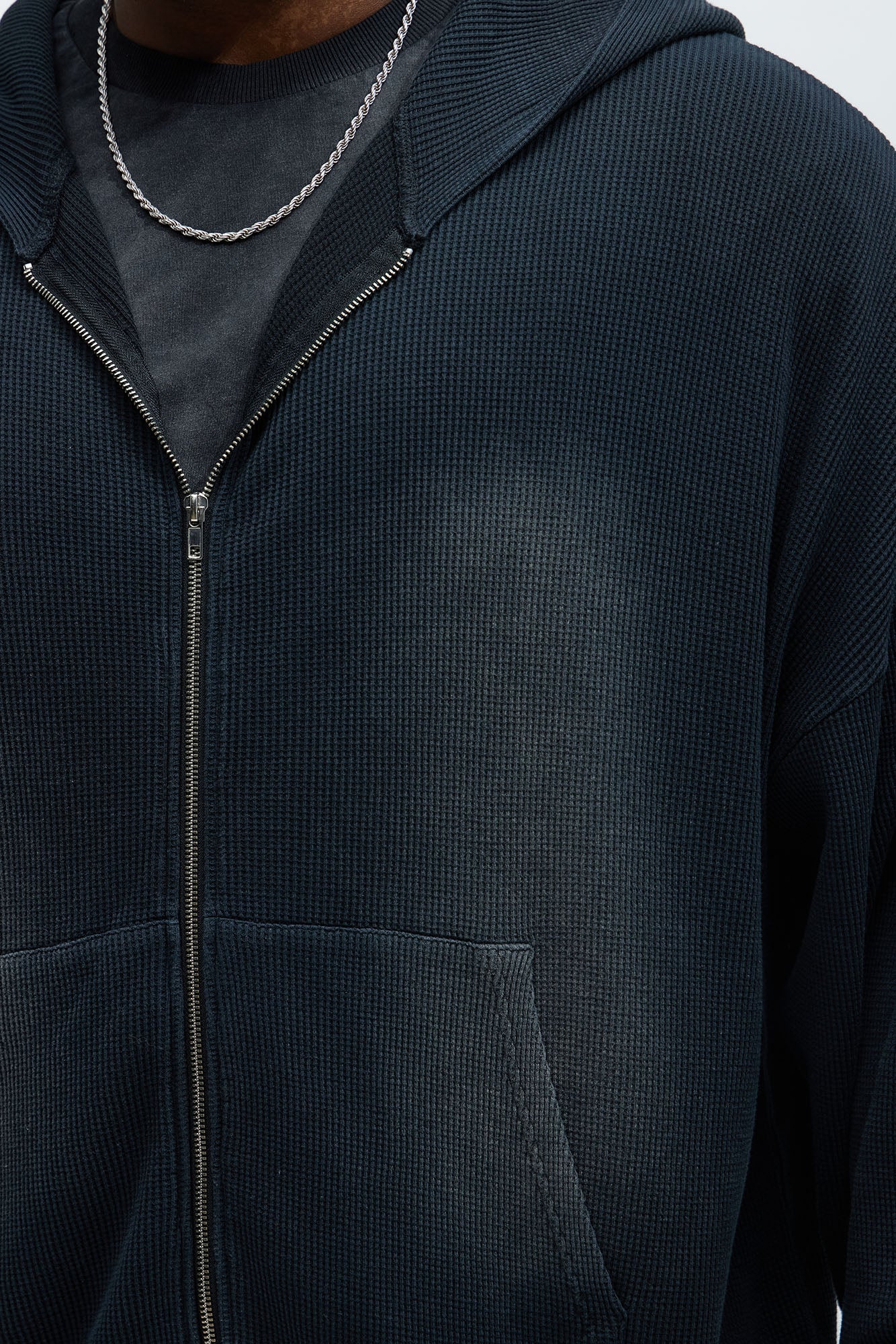 Modern Wash Zip Up Hoodie - Black