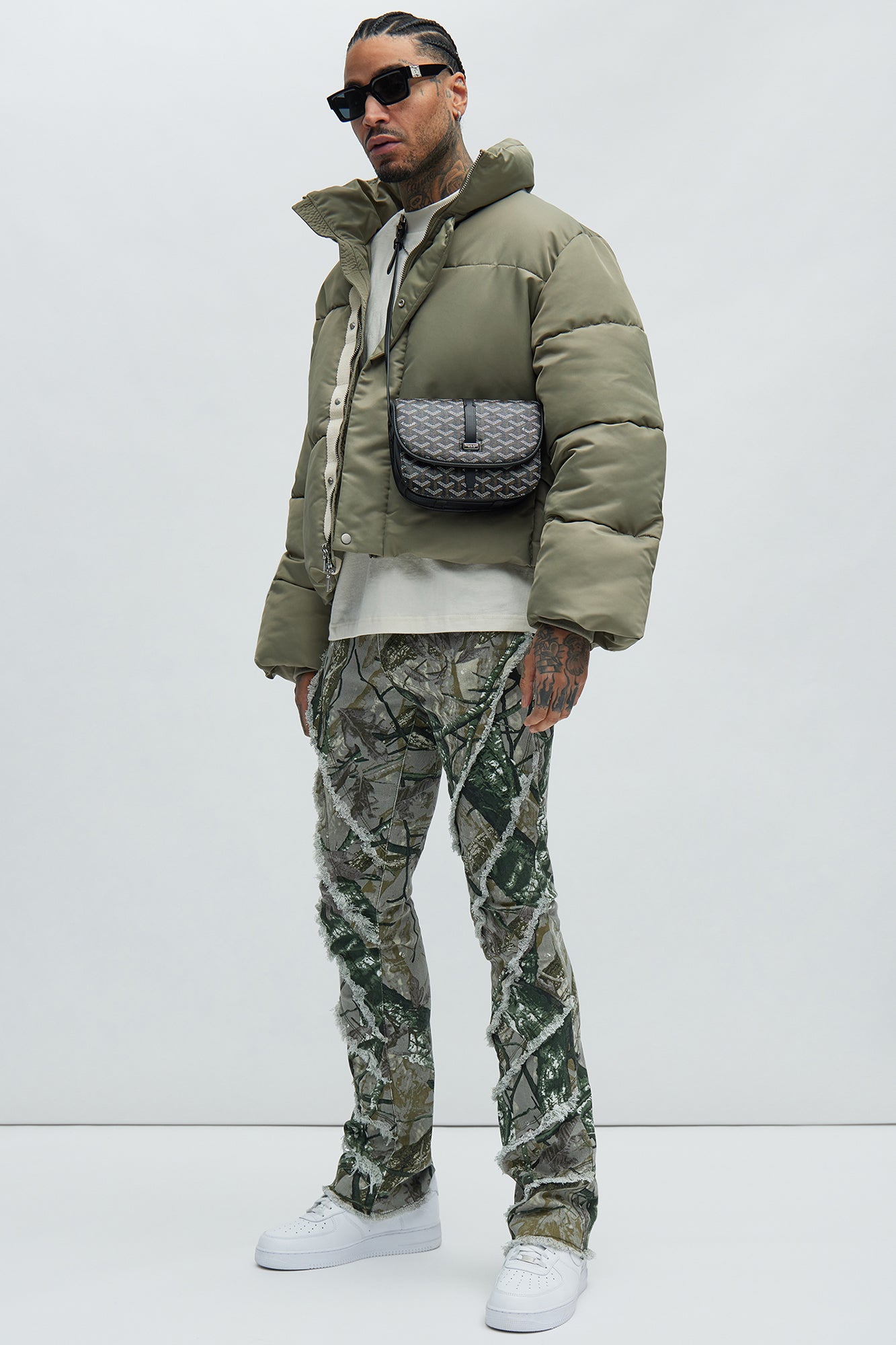 Norton Cropped Puffer - Olive