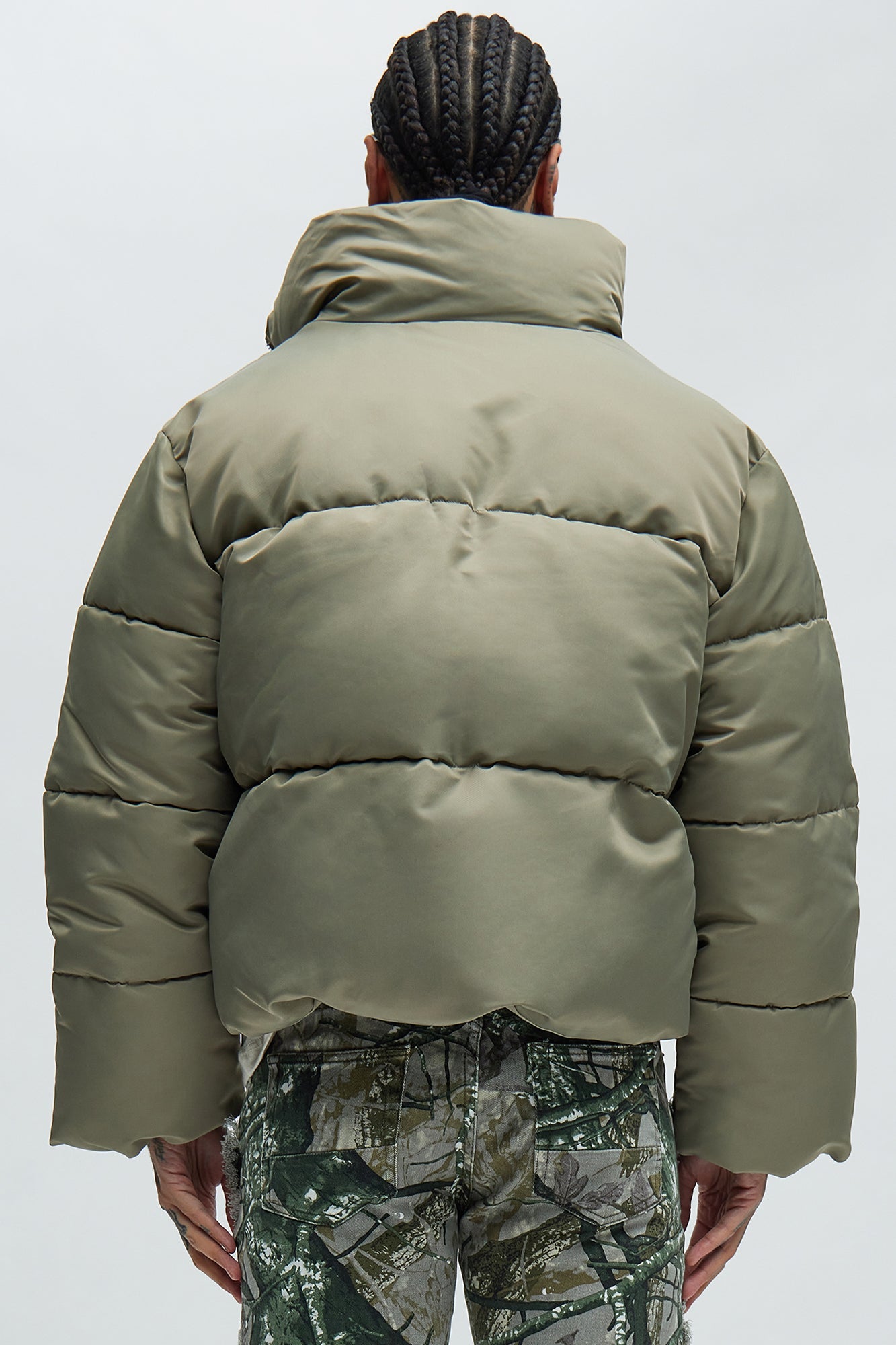 Norton Cropped Puffer - Olive