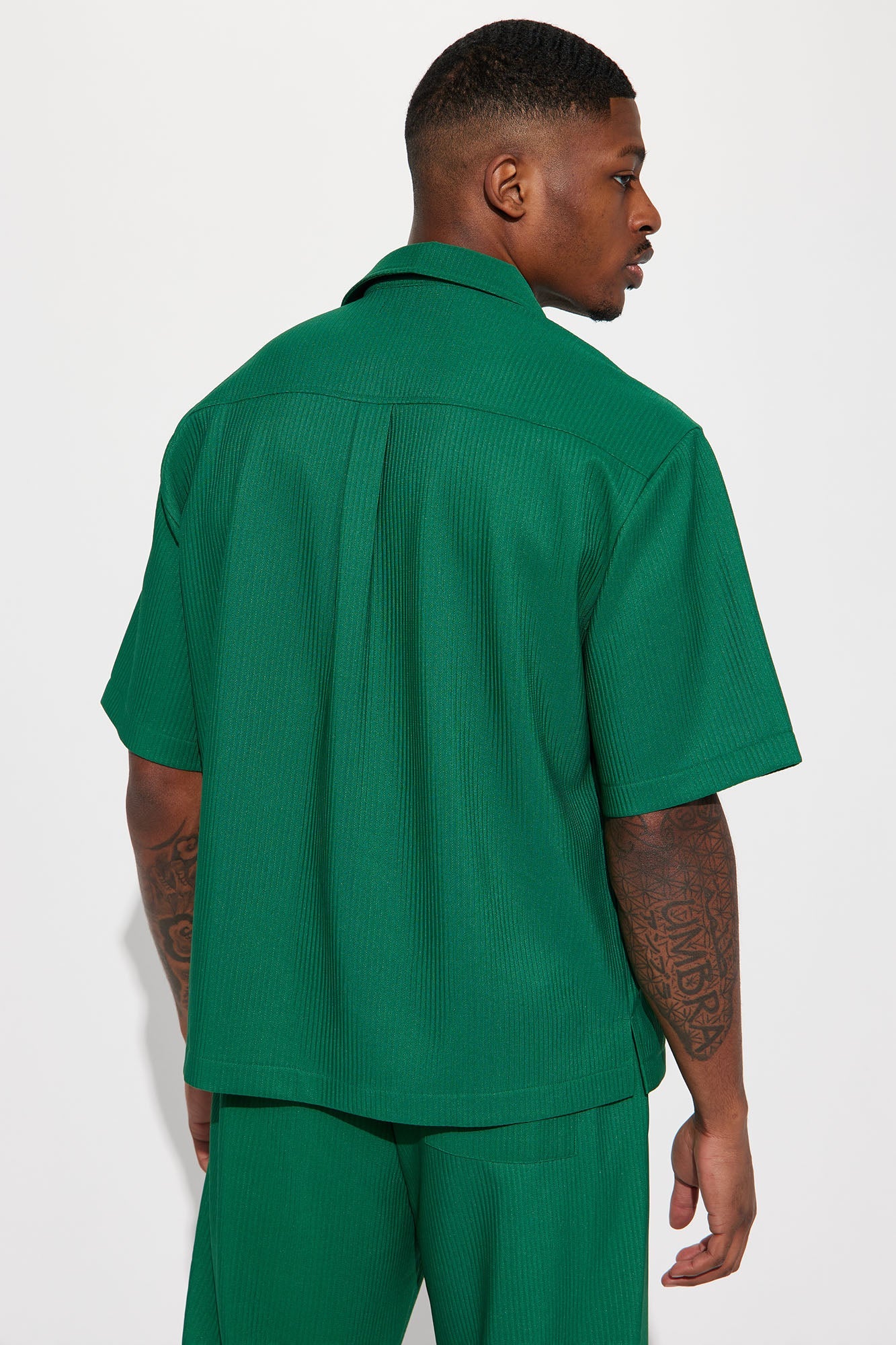 Show Up Short Sleeve Cuban Shirt - Green