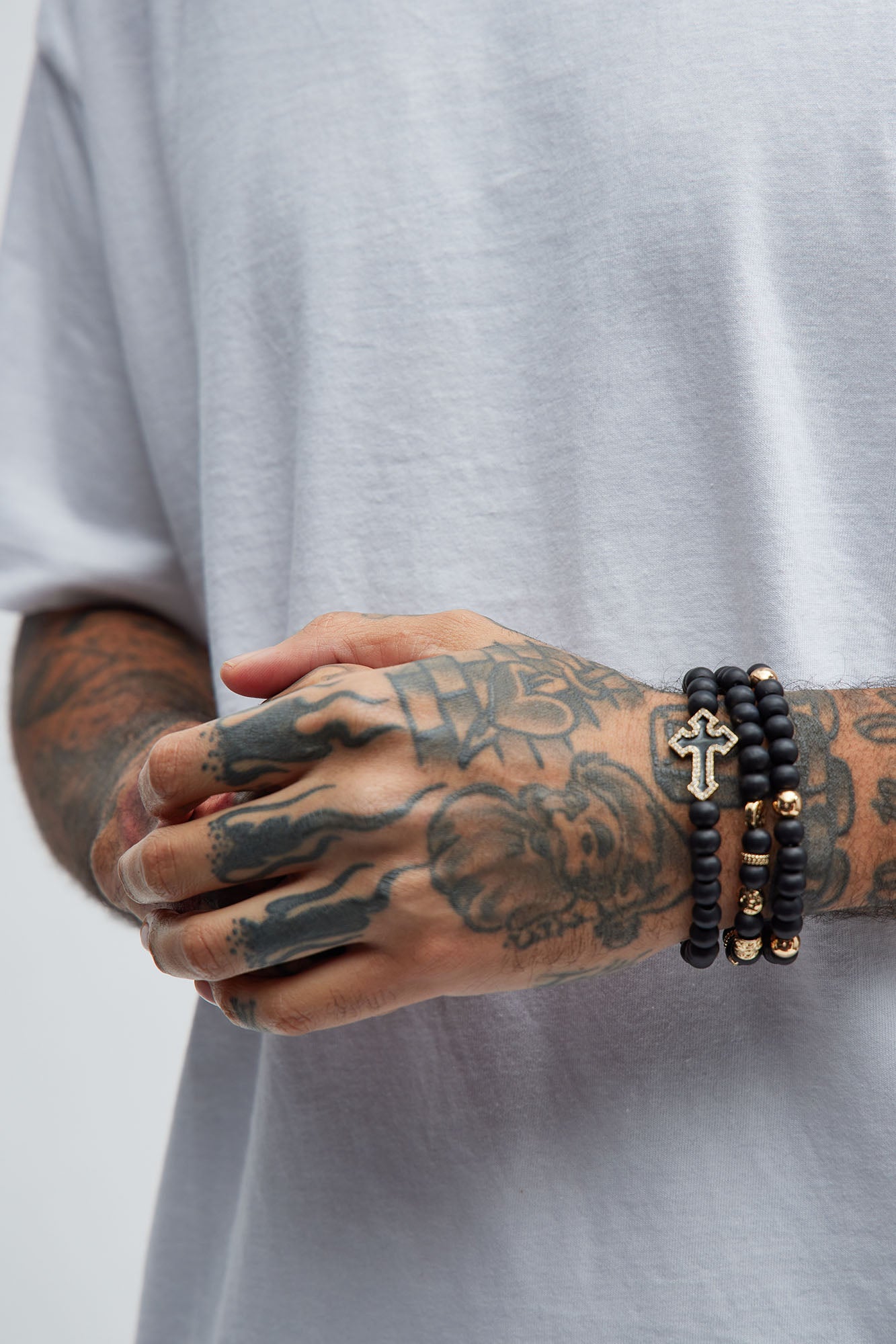 Among Angels Bracelet Set - Black/Gold