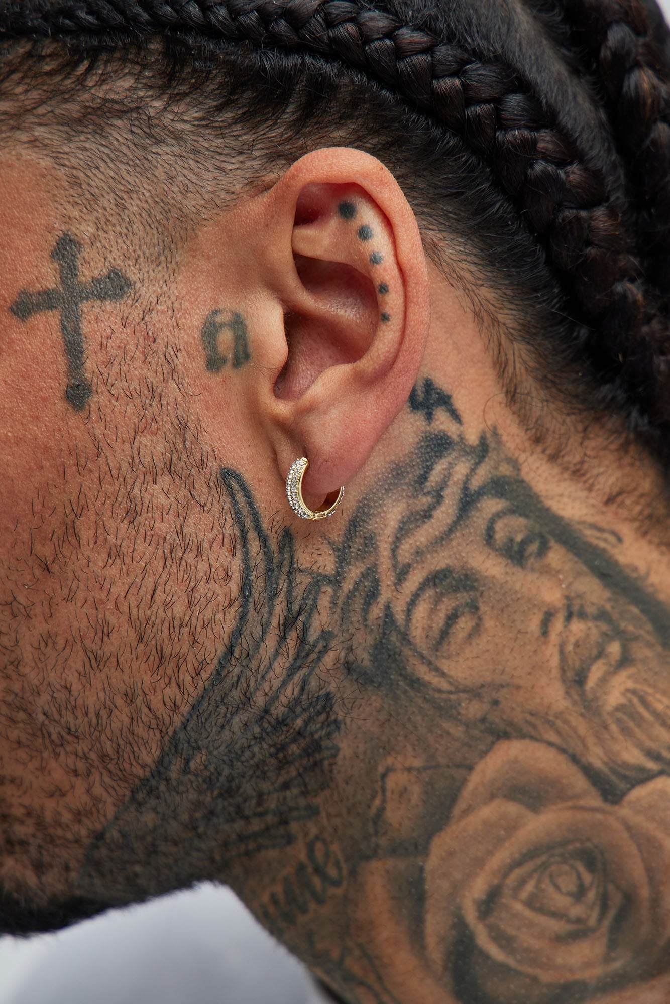 Iced Hoop 5 Piece Earring Set - Gold