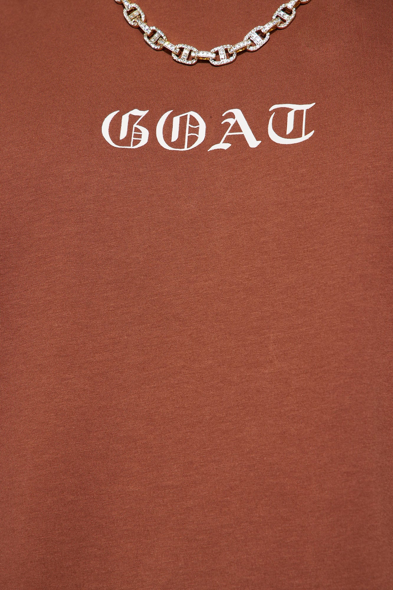 GOAT Old English Short Sleeve Tee - Brown