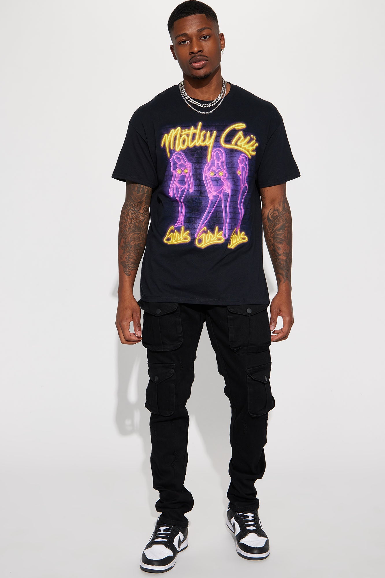 Dirty Ways Stacked Cargo Skinny Jeans - Black