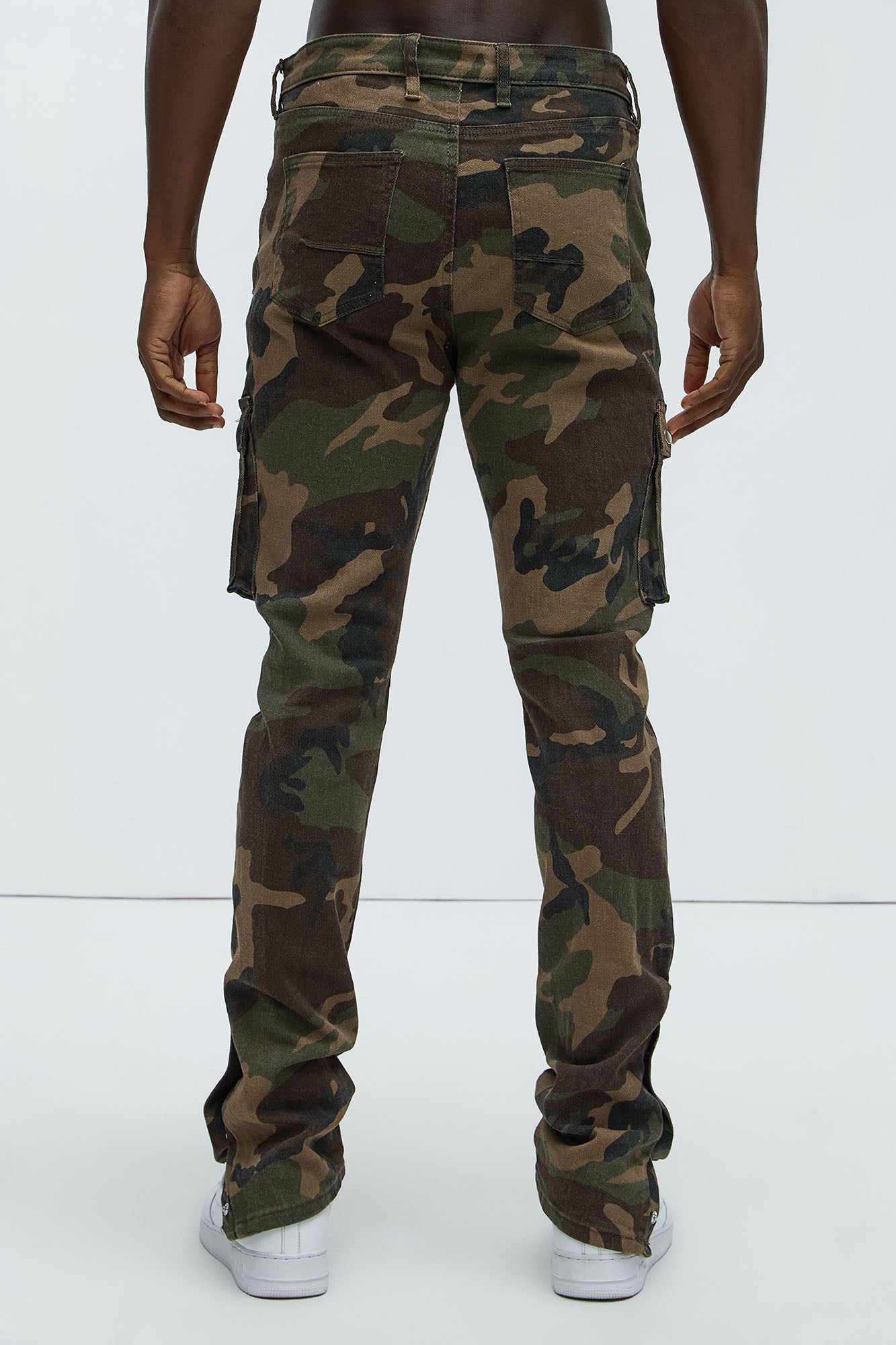 Out These Streets Cargo Stacked Skinny Pants - Camouflage