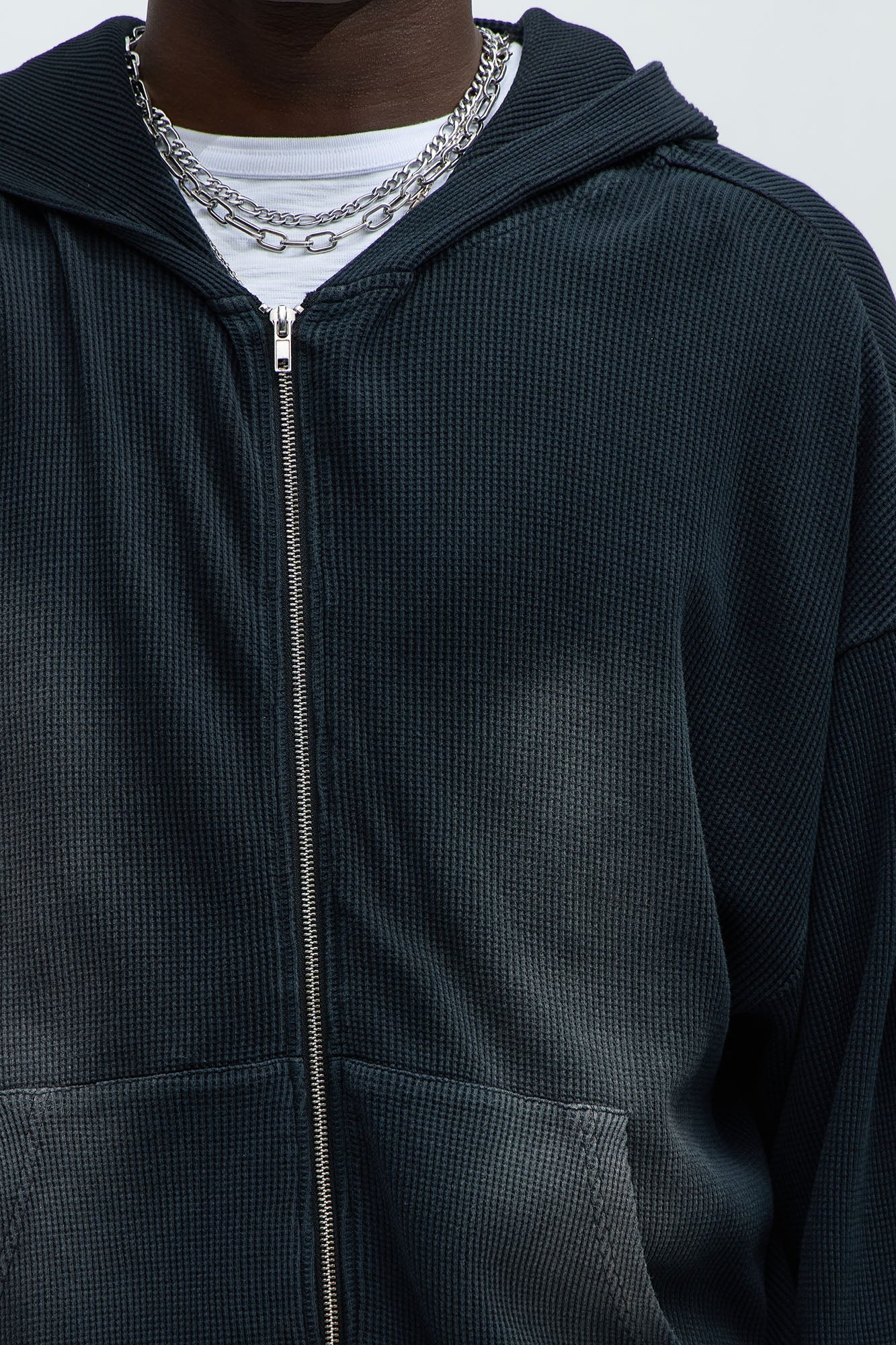 Modern Wash Zip Up Hoodie - Black