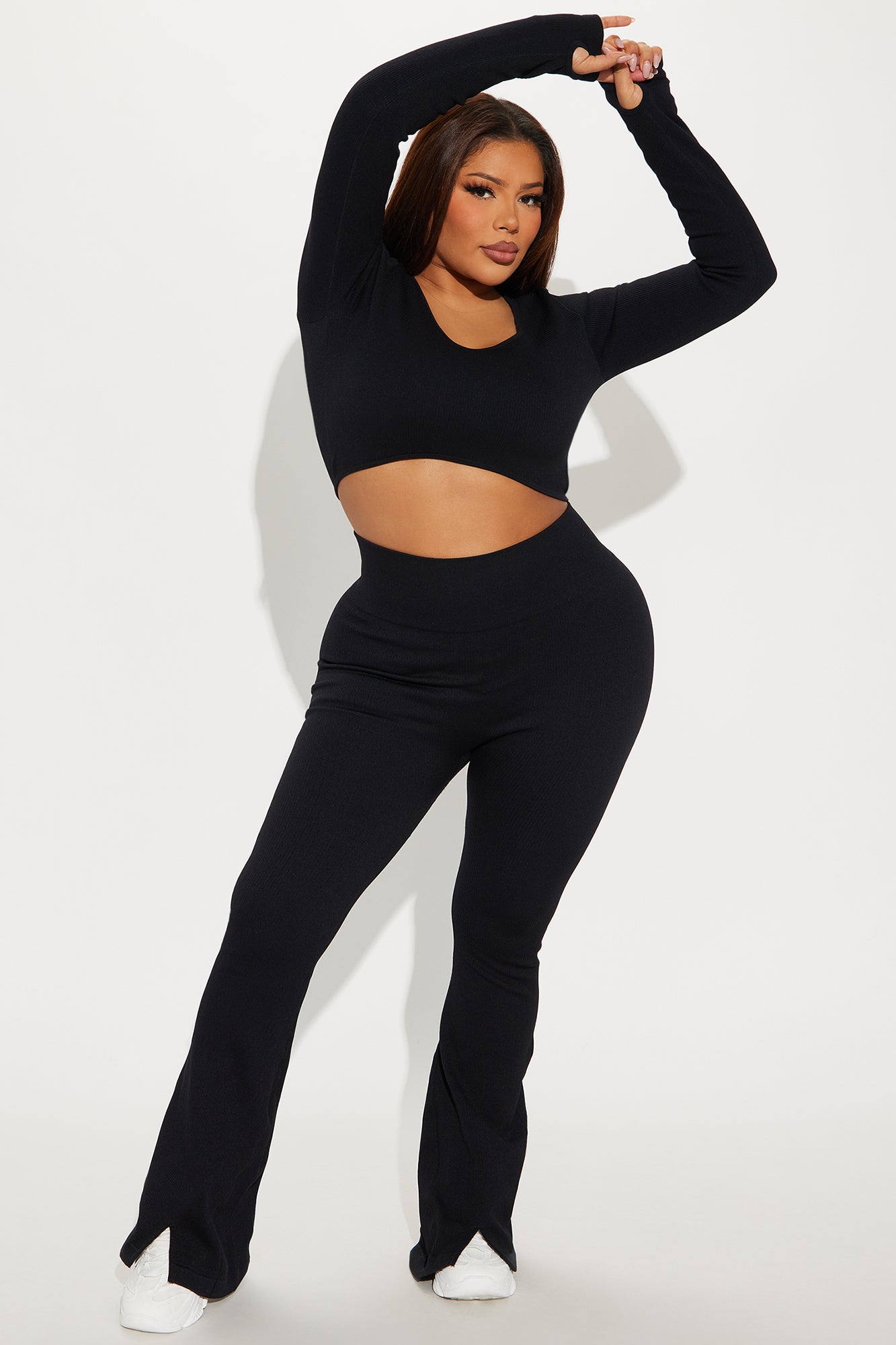 Reach Up Effortless Seamless Active Top - Black