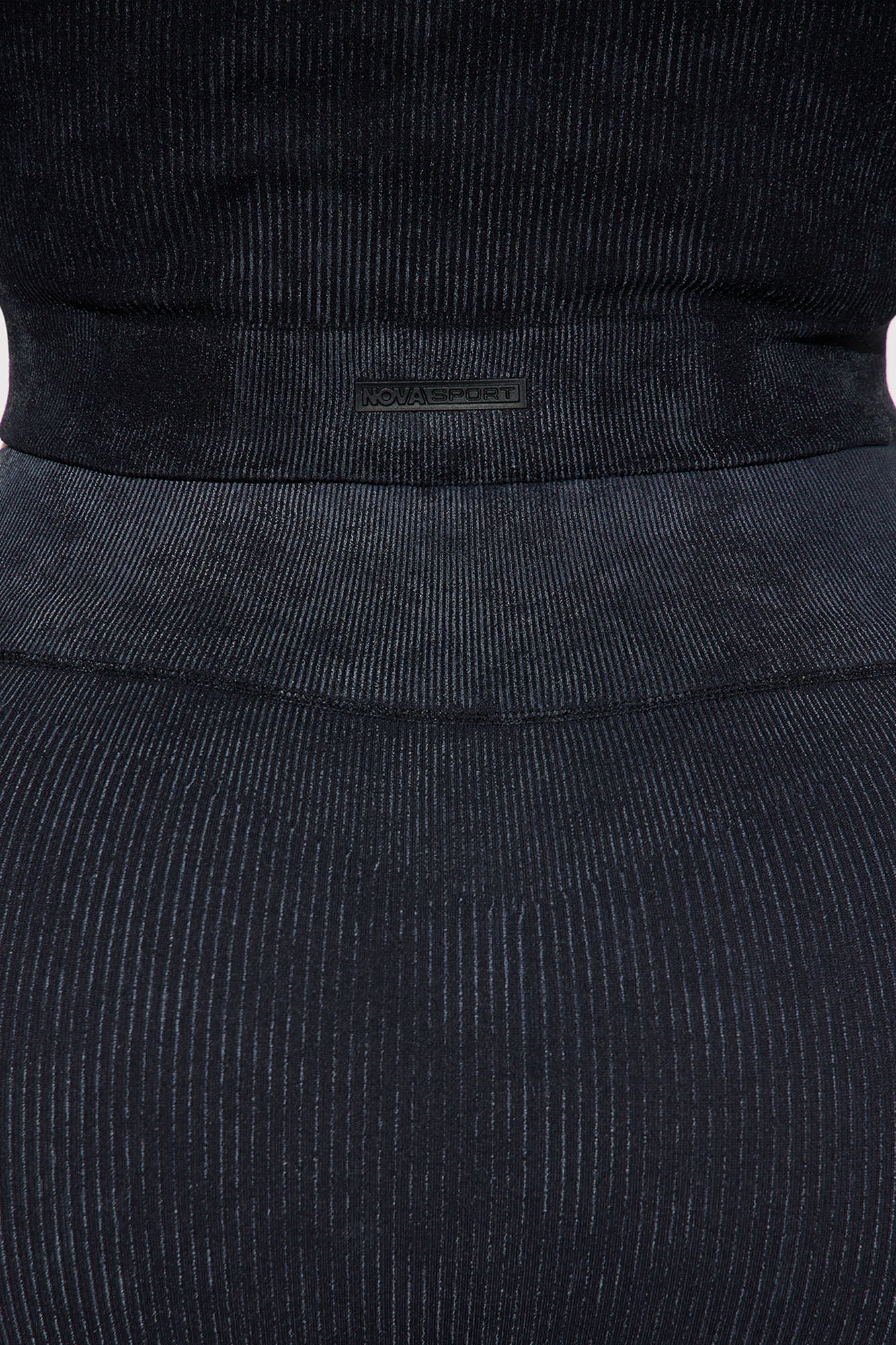 Imprint Effortless Seamless Washed Active Top - Black