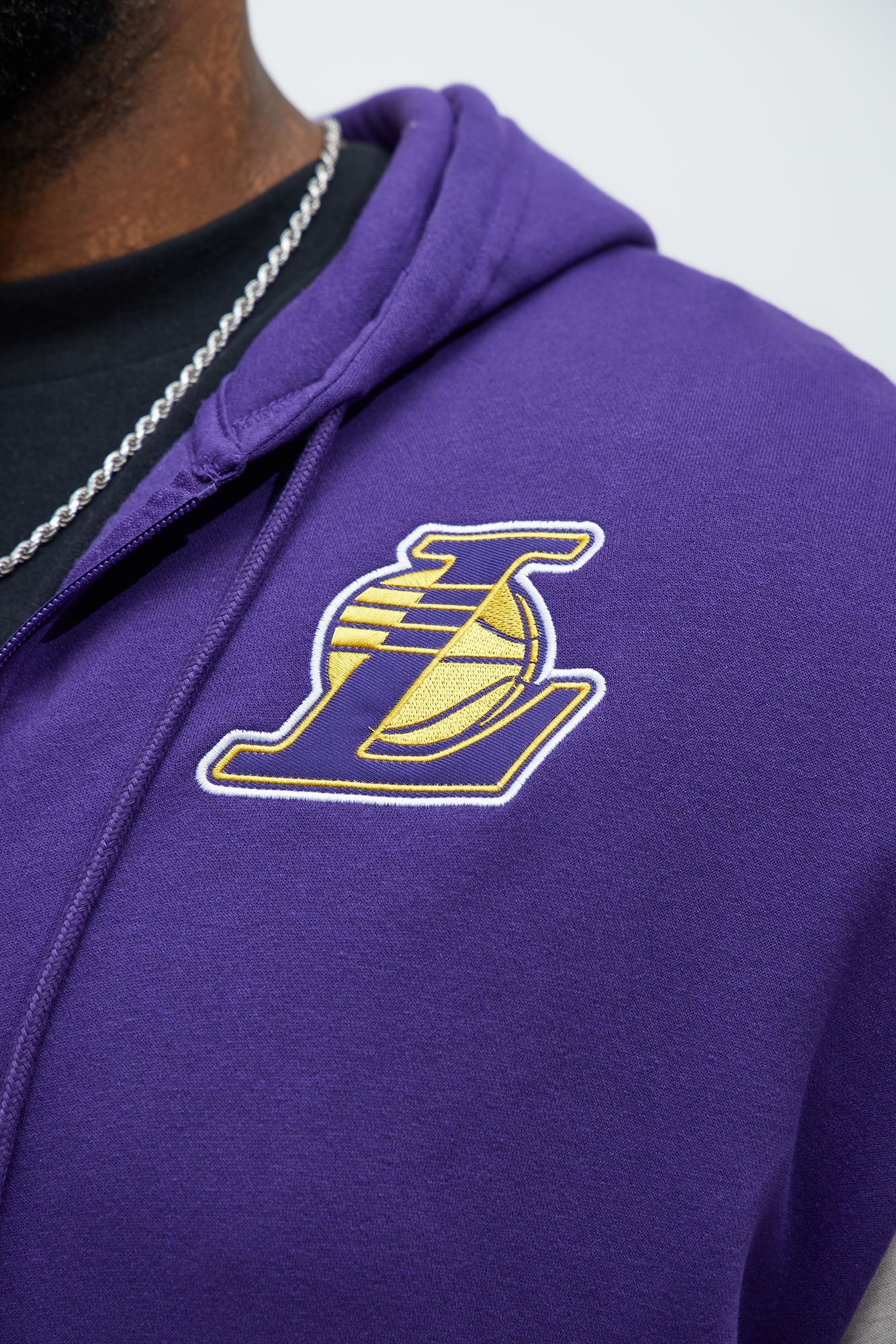 Lakers Above The Rim Zip Up Hoodie - Purple