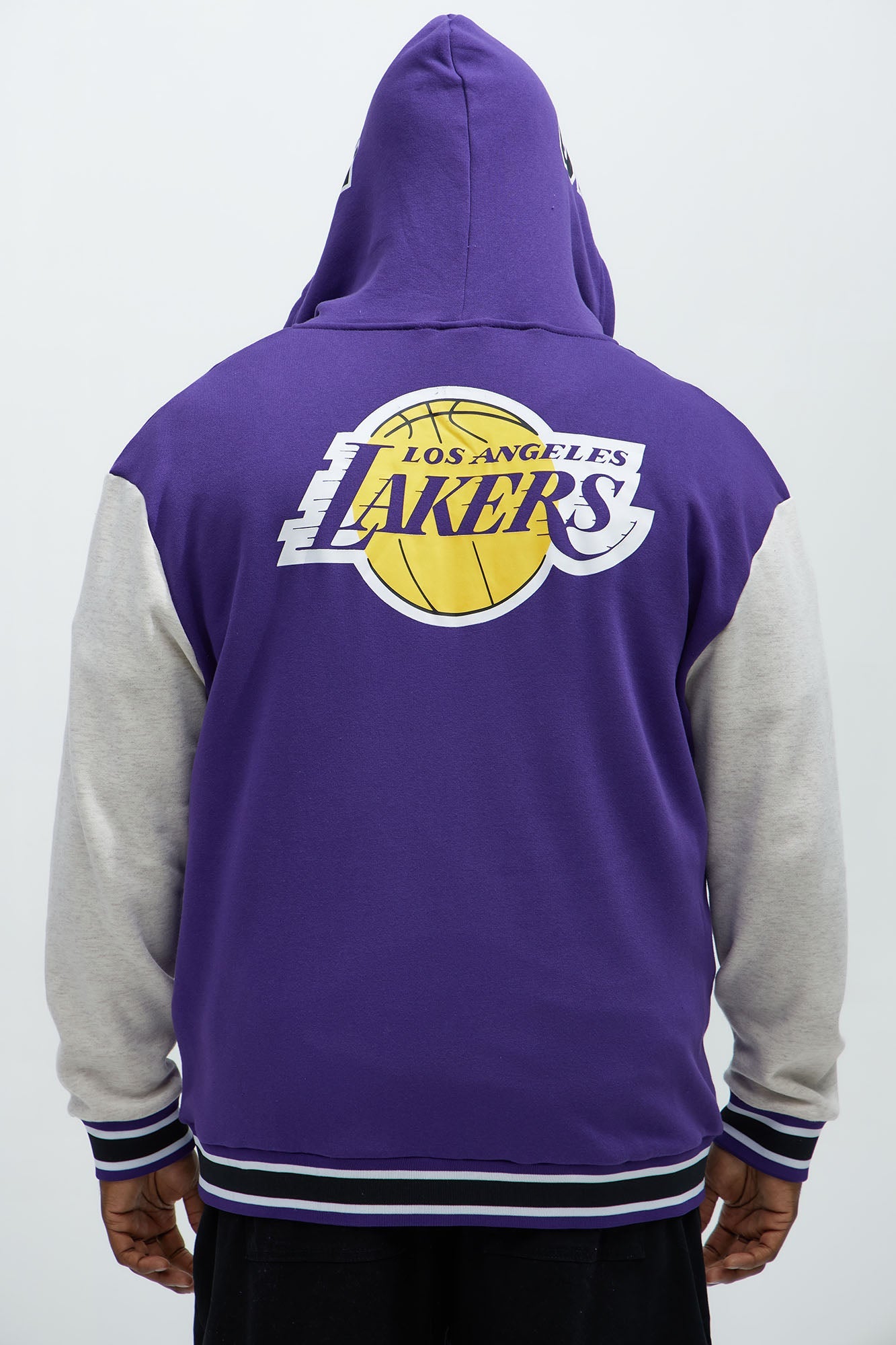 Lakers Above The Rim Zip Up Hoodie - Purple