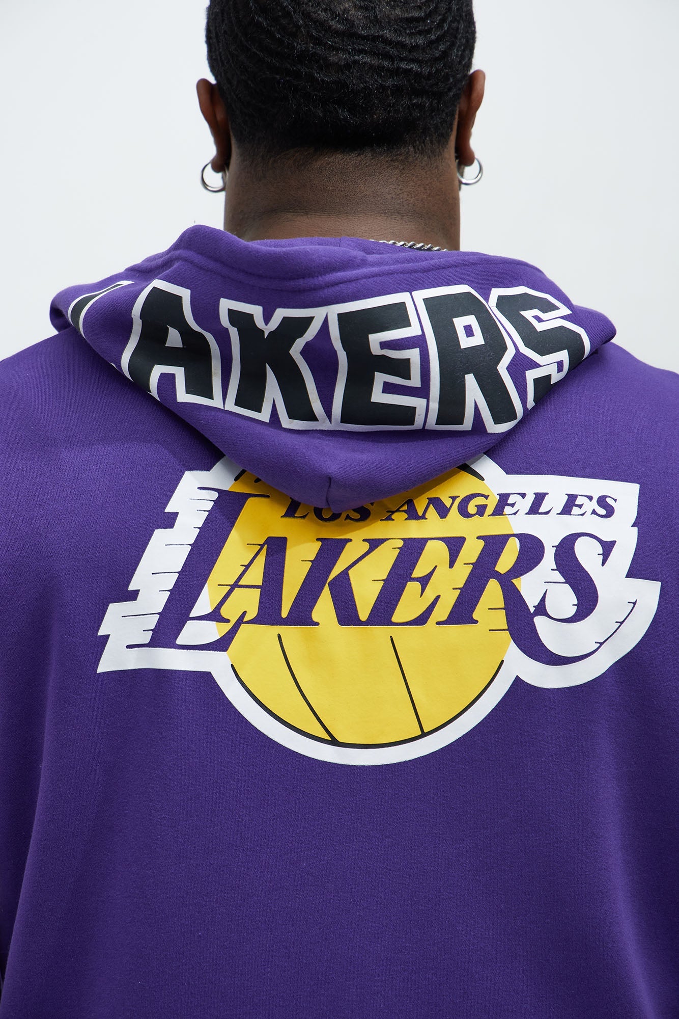 Lakers Above The Rim Zip Up Hoodie - Purple