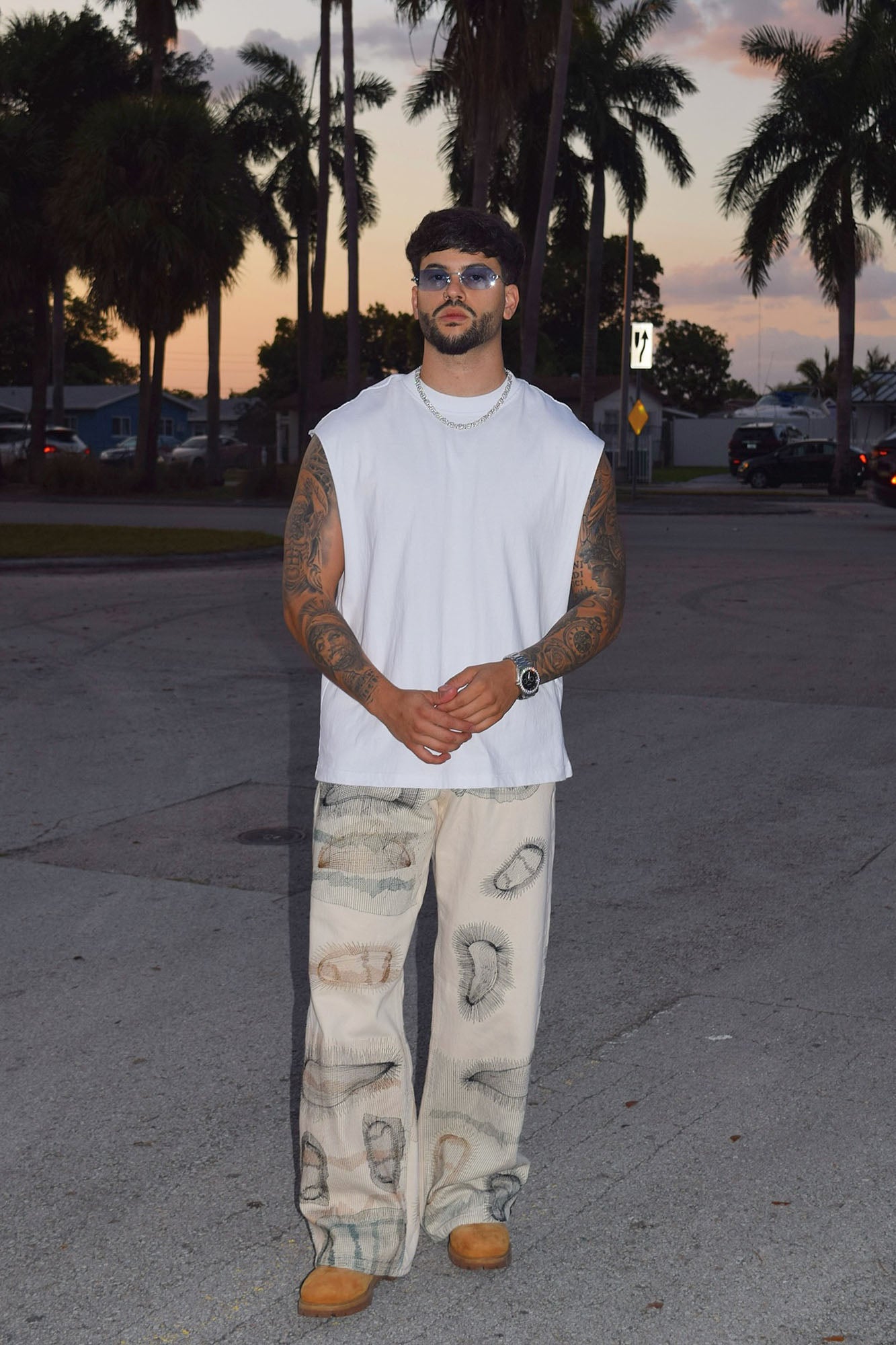 Relaxed Heavyweight Muscle Tee - White