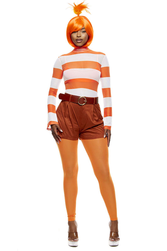 You Excite Me 7 Piece Costume Set - Orange/combo