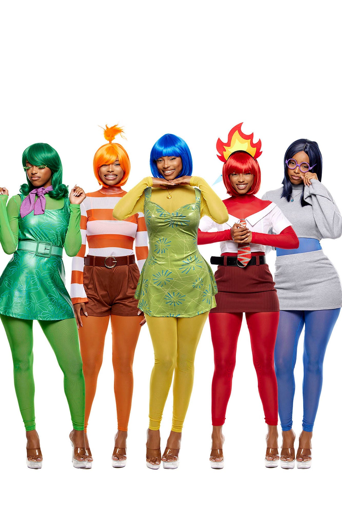 You Excite Me 7 Piece Costume Set - Orange/combo