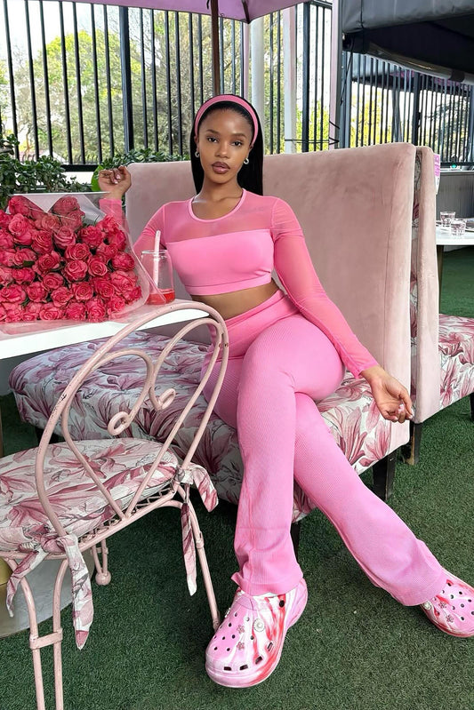 Pilates Glow Active Top - Bubblegum Pink