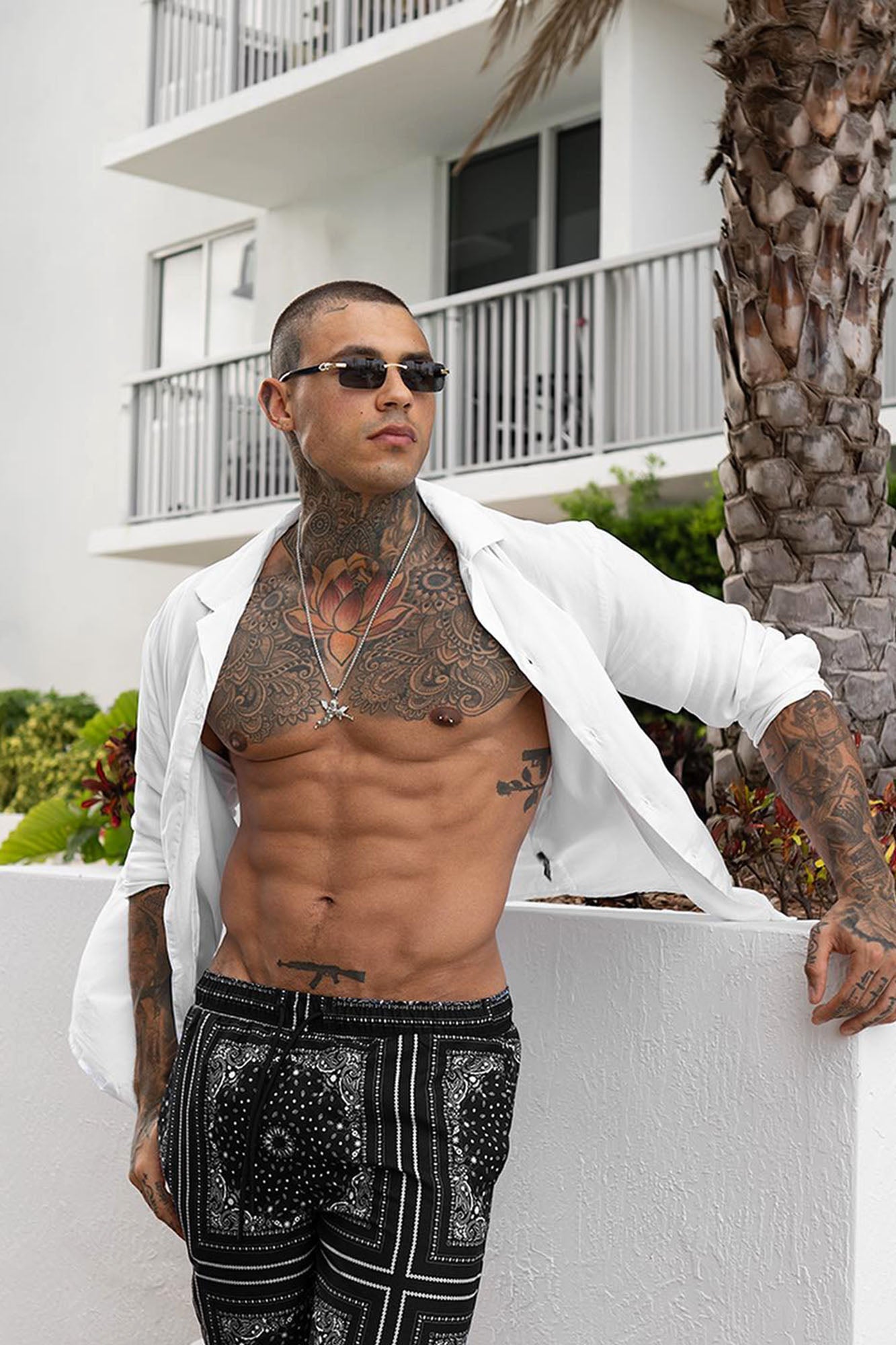 Dawson Relaxed Long Sleeve Button Up Shirt - White