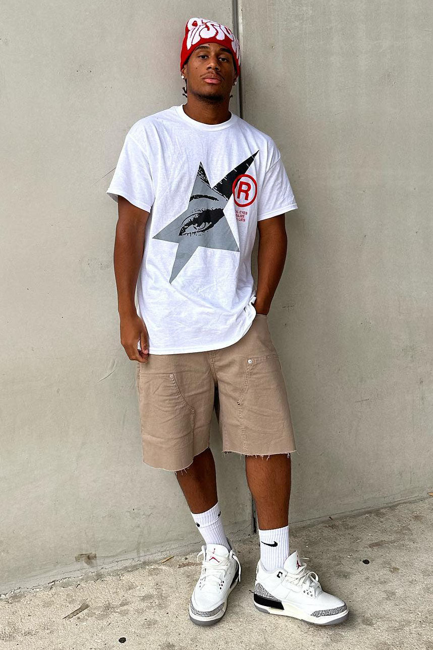 Real Eyes Lie Short Sleeve Tee - White