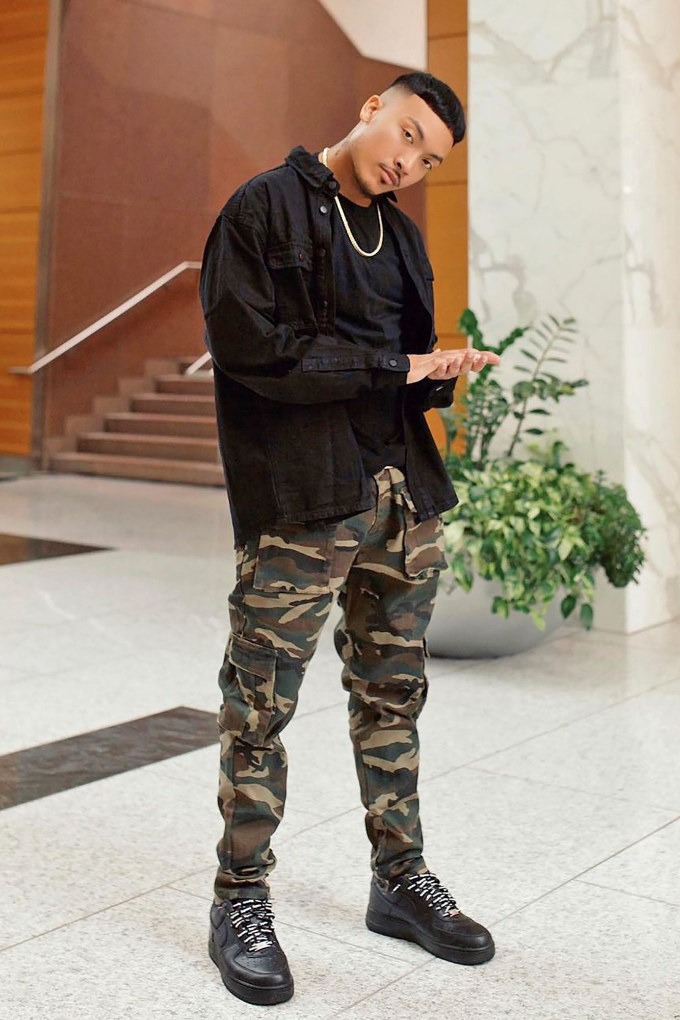 Hunter Slim Cargo Pants - Camouflage