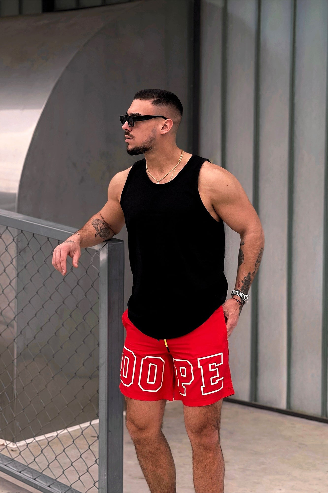 It's Dope Swim Trunk 7″ - Red