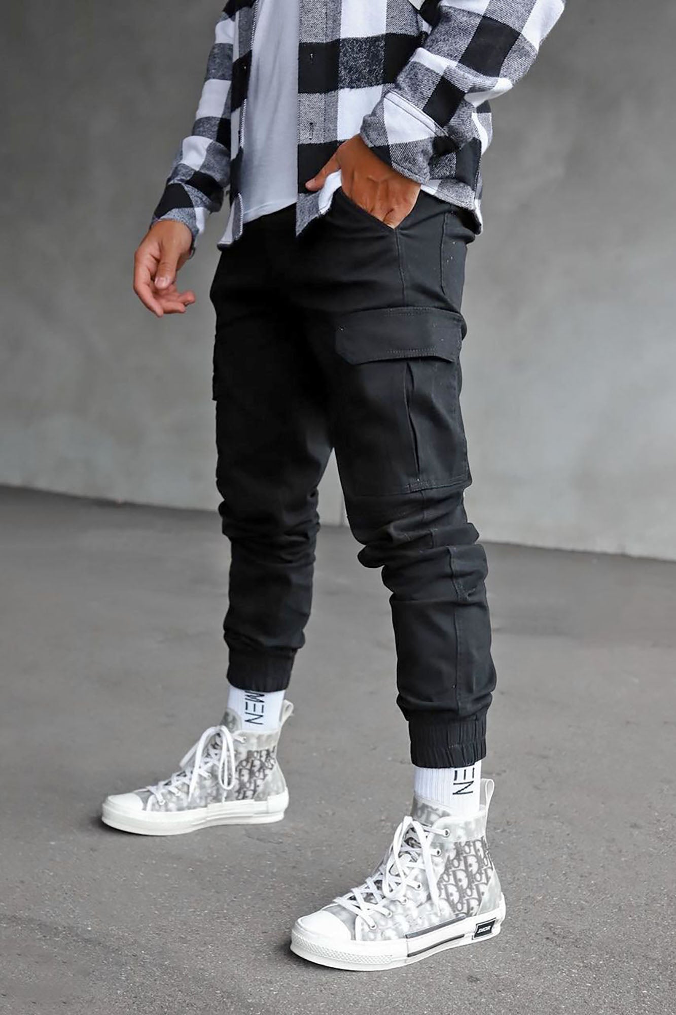 Slim Kryptonite Cargo Jogger - Black