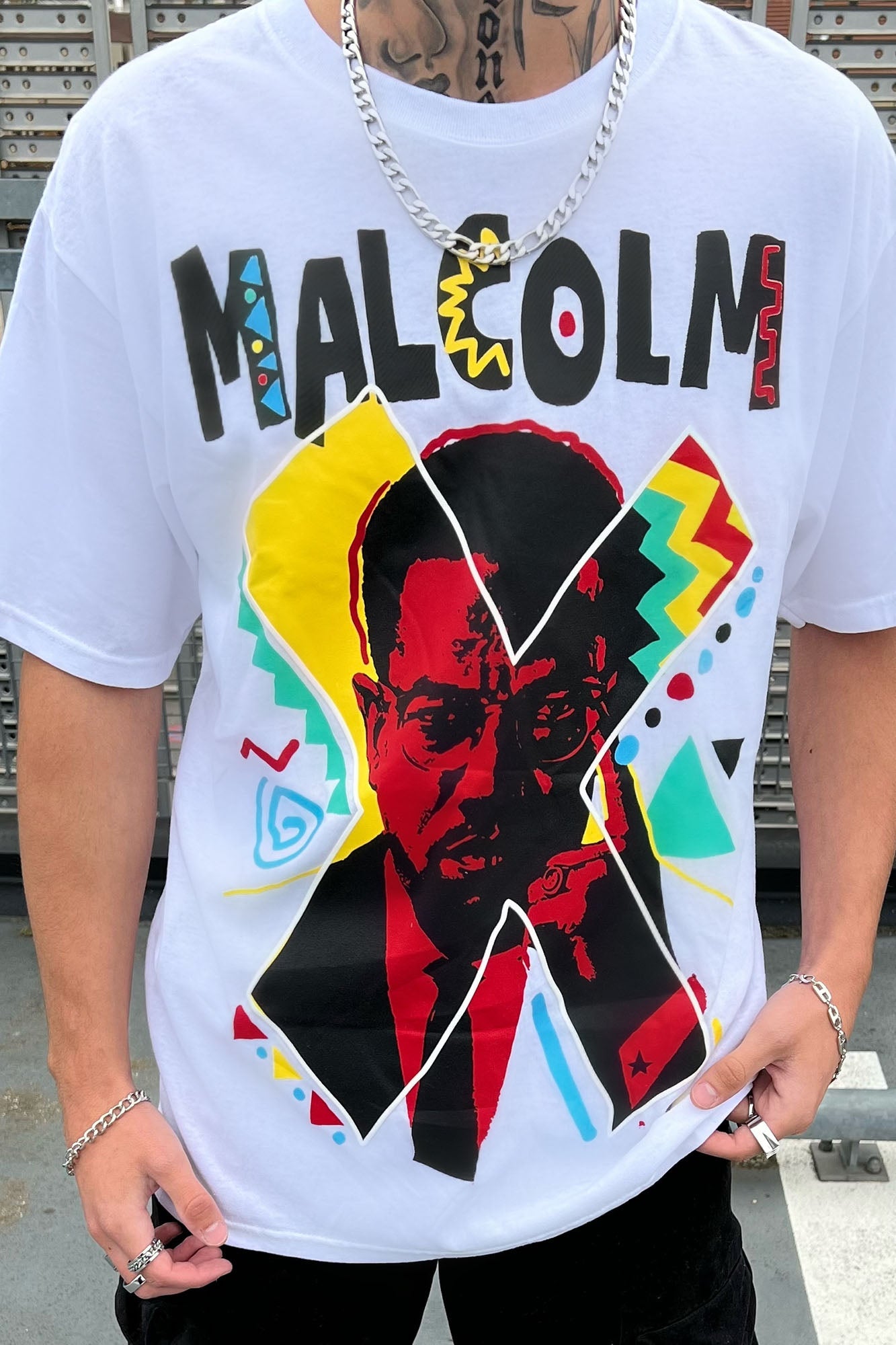 Malcolm X 90's Artist Edition Short Sleeve Tee - White