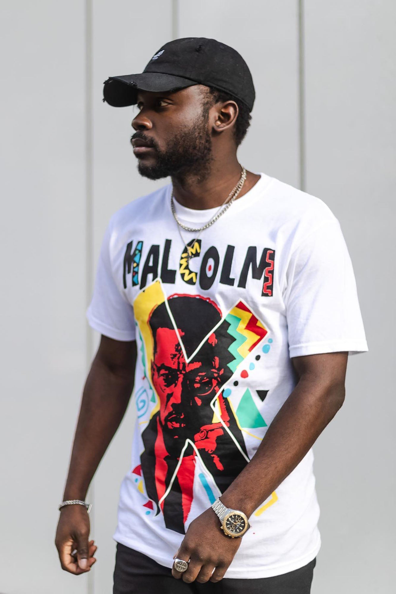 Malcolm X 90's Artist Edition Short Sleeve Tee - White