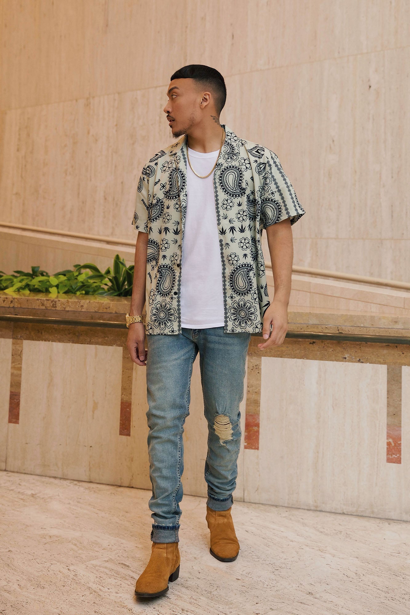 Take No L's Skinny Jean - Vintage Blue Wash