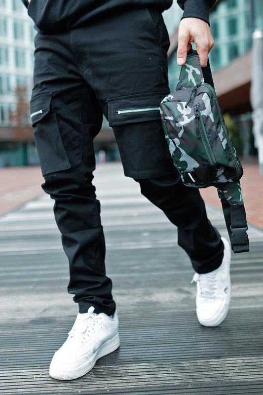 Walk it Slim Cargo Pants - Black