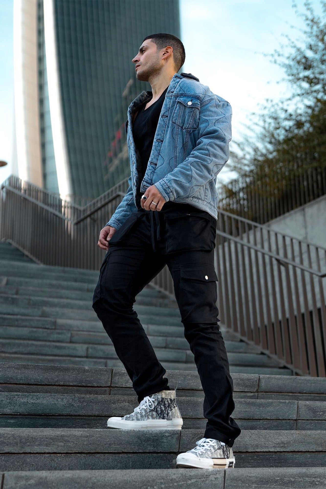 Worker Slim Cargo Pants - Black