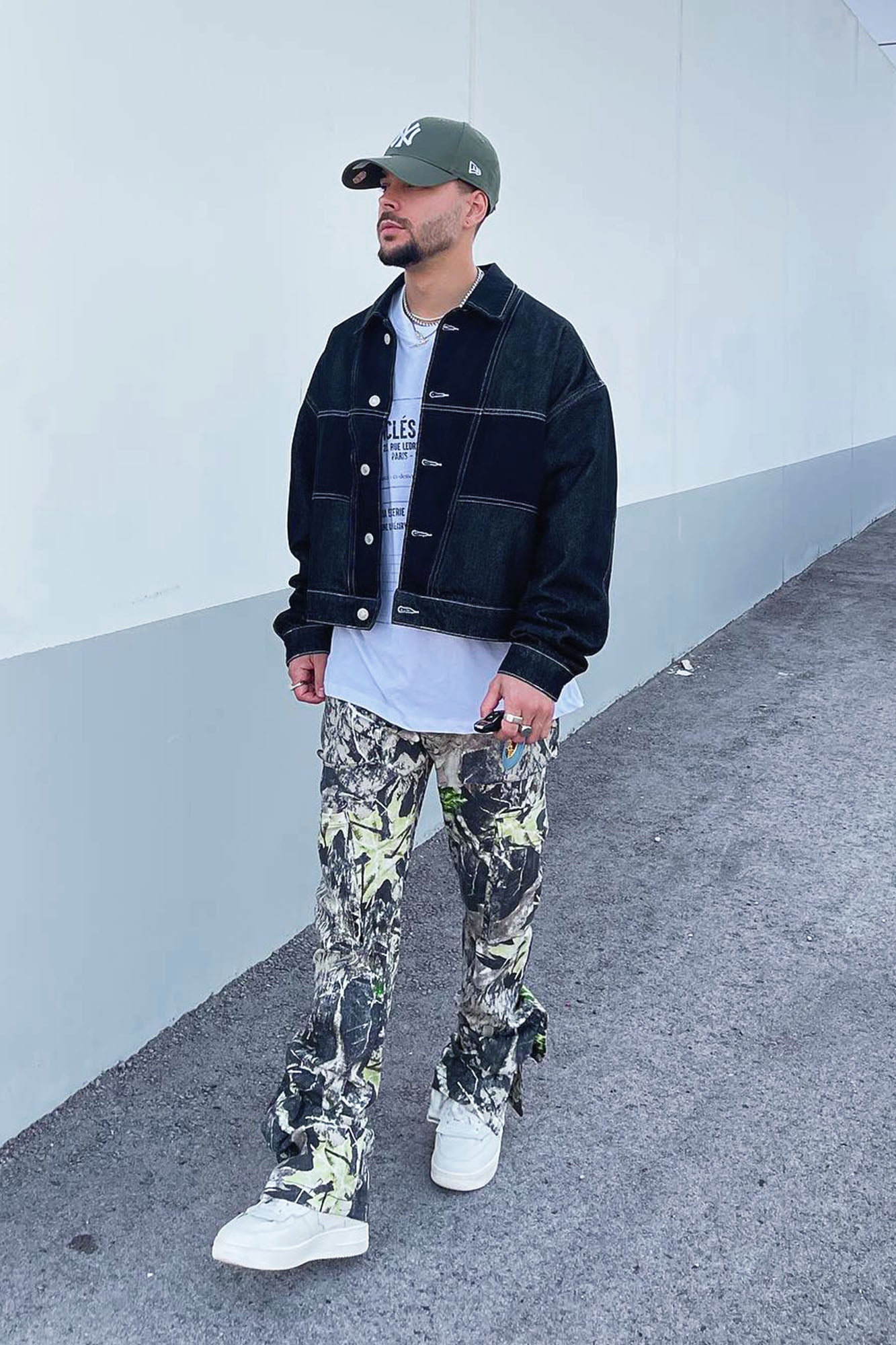 Worker Slim Cargo Pants - Green/combo